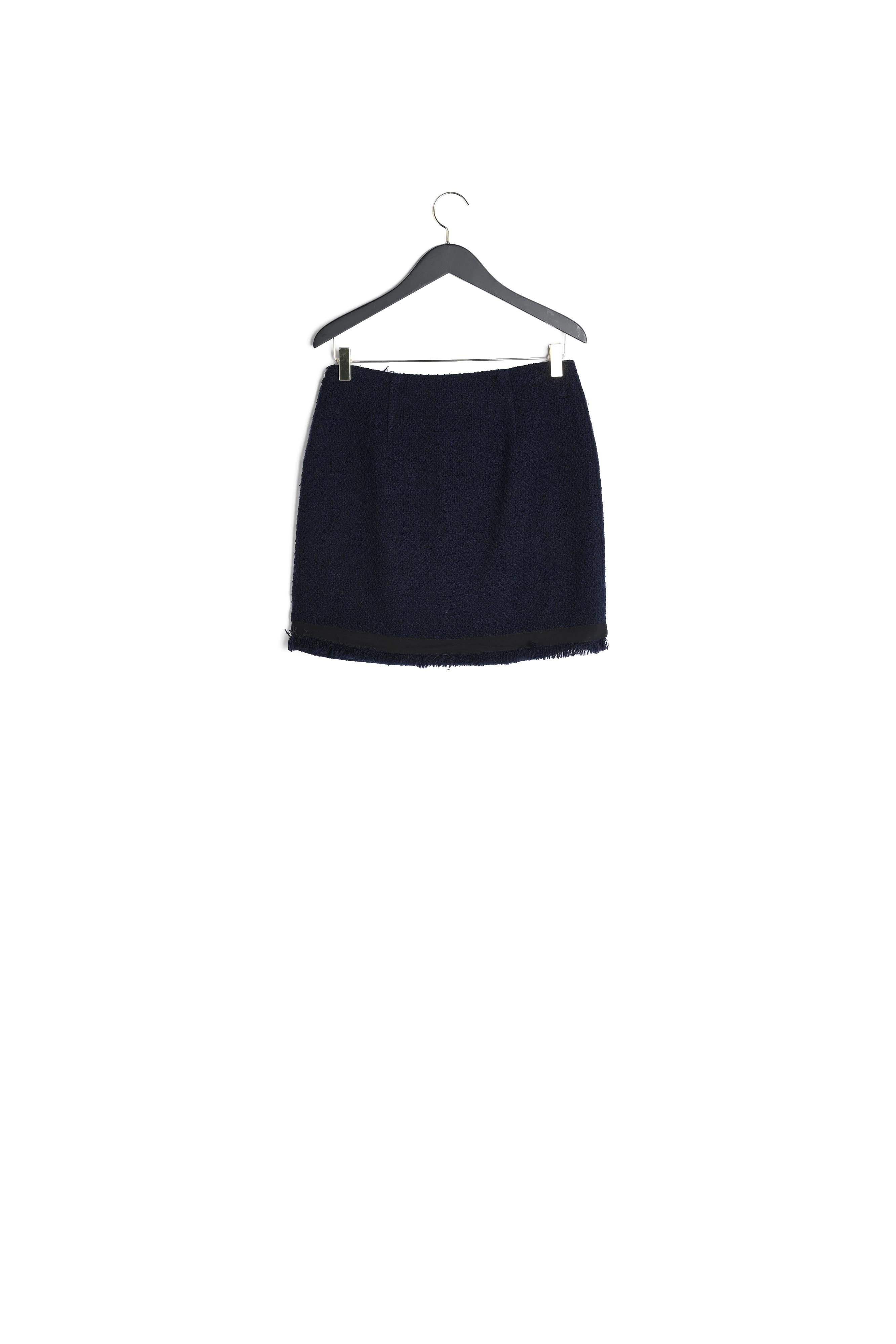 Jupe tweed courte marine Faume - seconde main