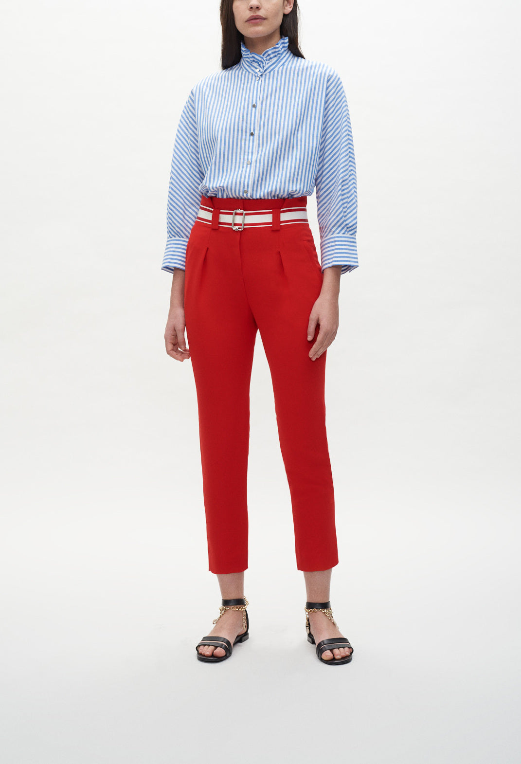 Pantalon de tailleur ceinturé Faume - seconde main