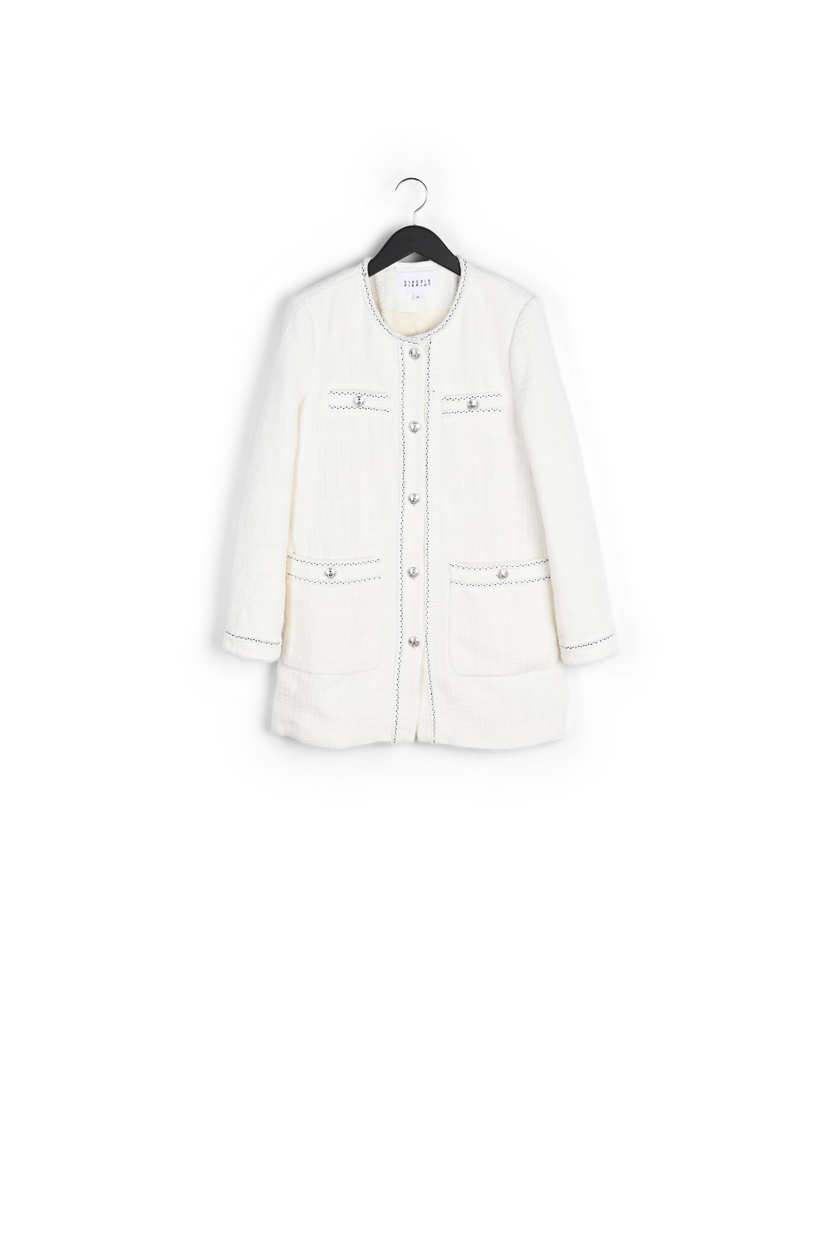 Veste longue façon tweed Faume - seconde main