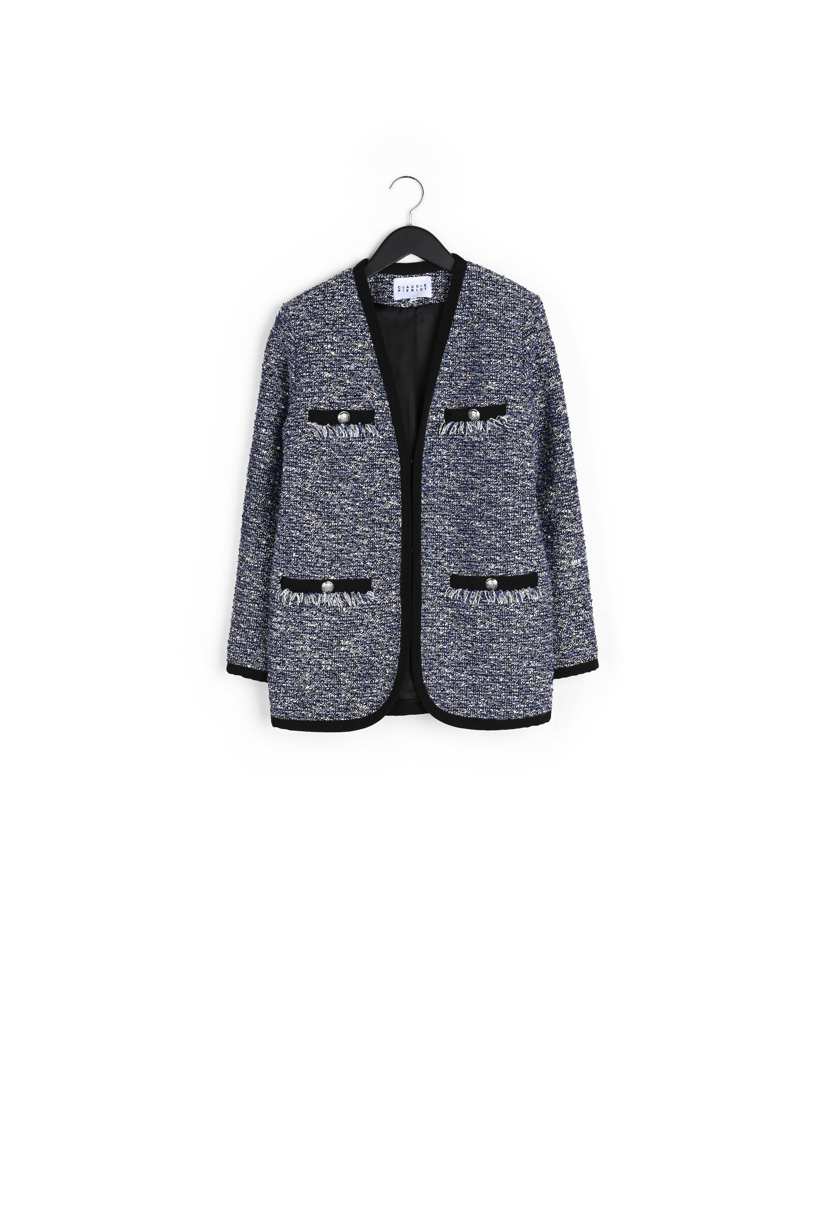 Veste tweed à galons Faume - seconde main