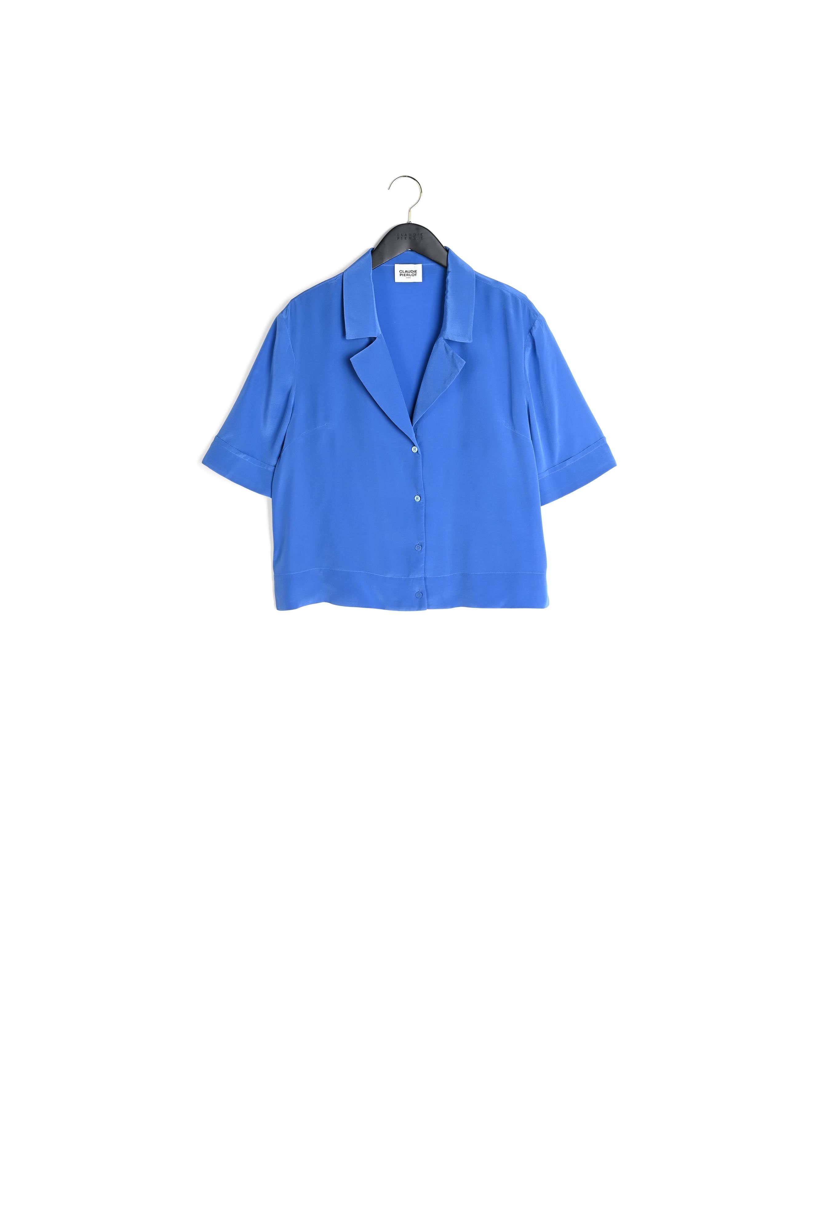 Chemise soie bleue Faume - seconde main