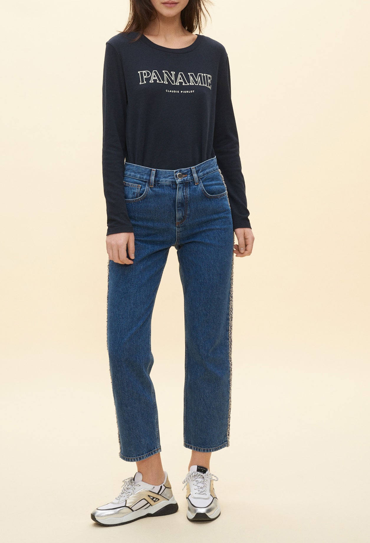 Jean à bandes fantaisie Faume - seconde main