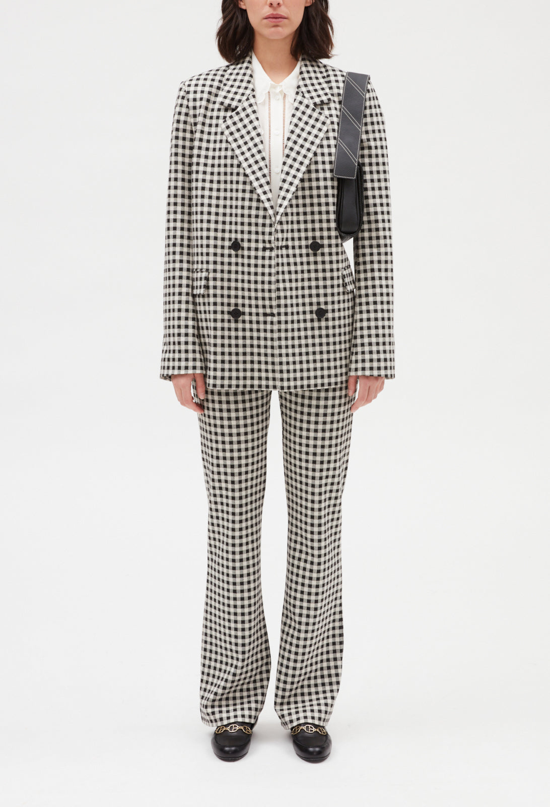 Veste tailleur vichy bicolore Faume - seconde main