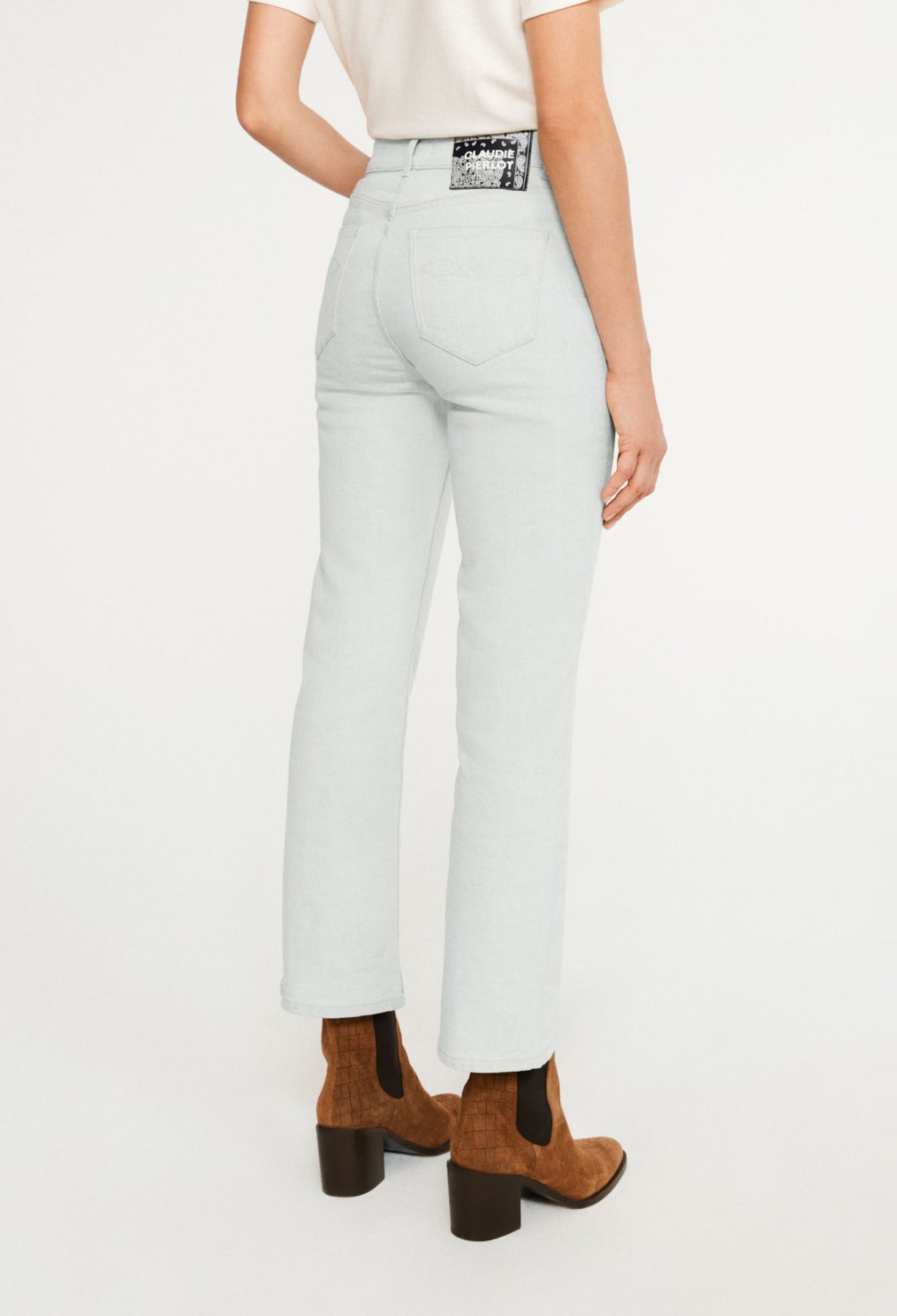 Jean délavé cropped Faume - seconde main