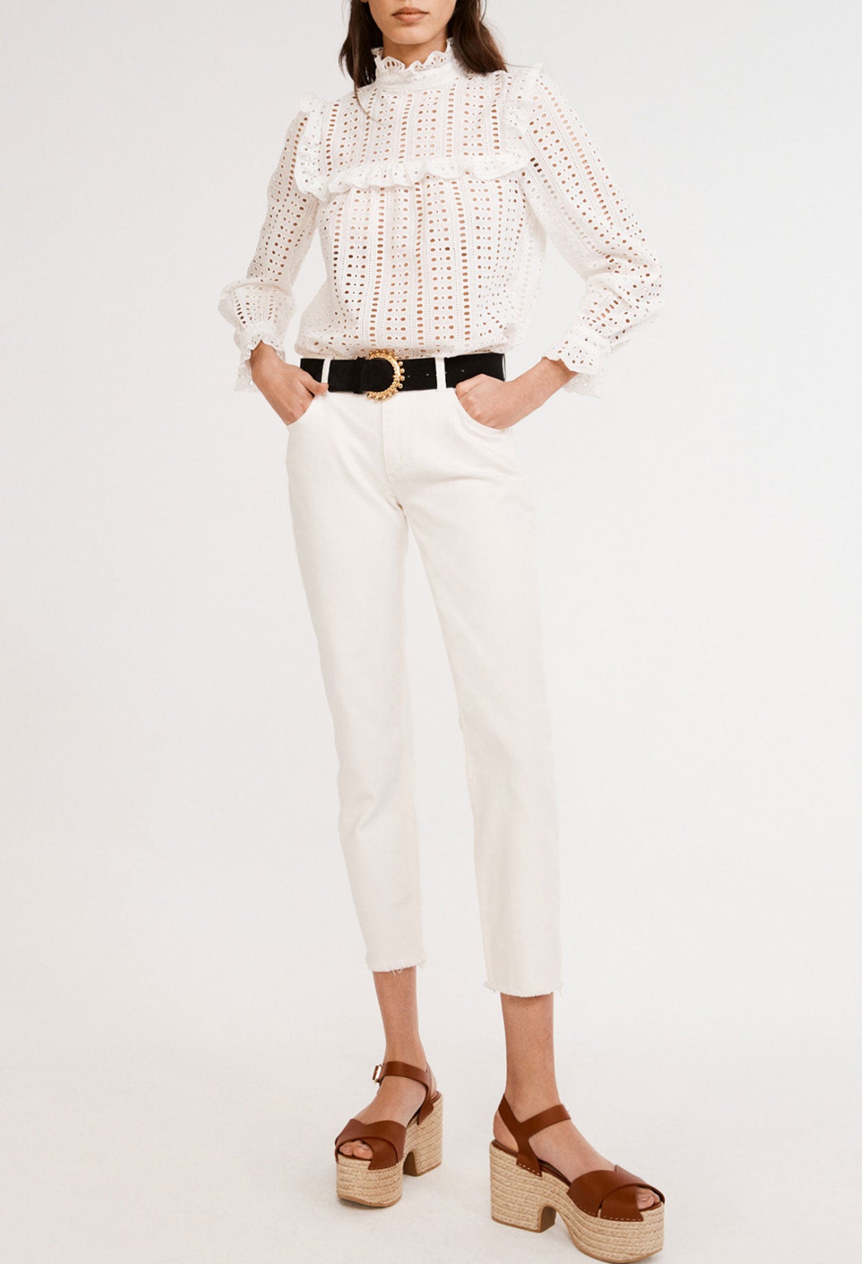 Jean blanc ajusté Faume - seconde main