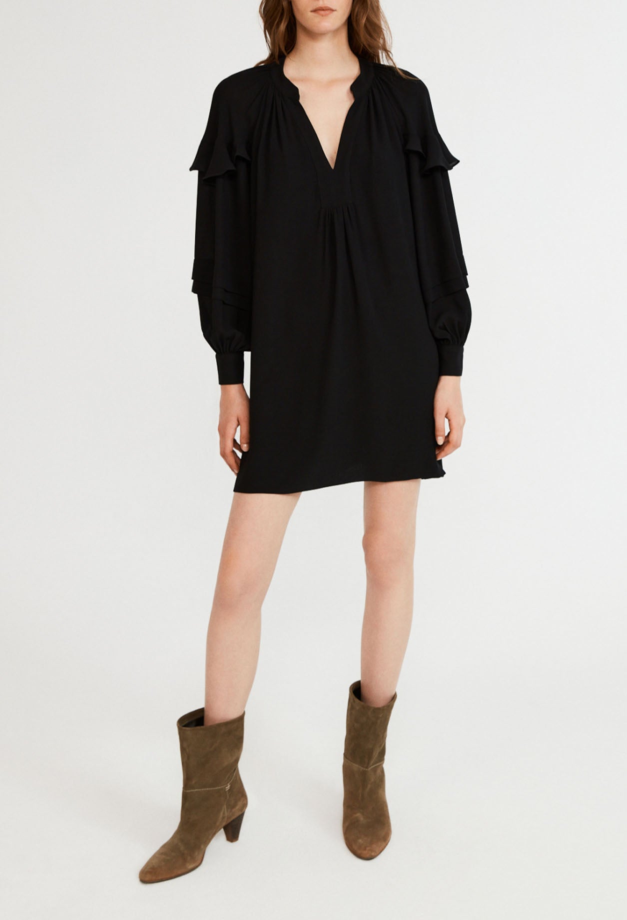 Robe à coupe évasée et manches longues Faume - seconde main