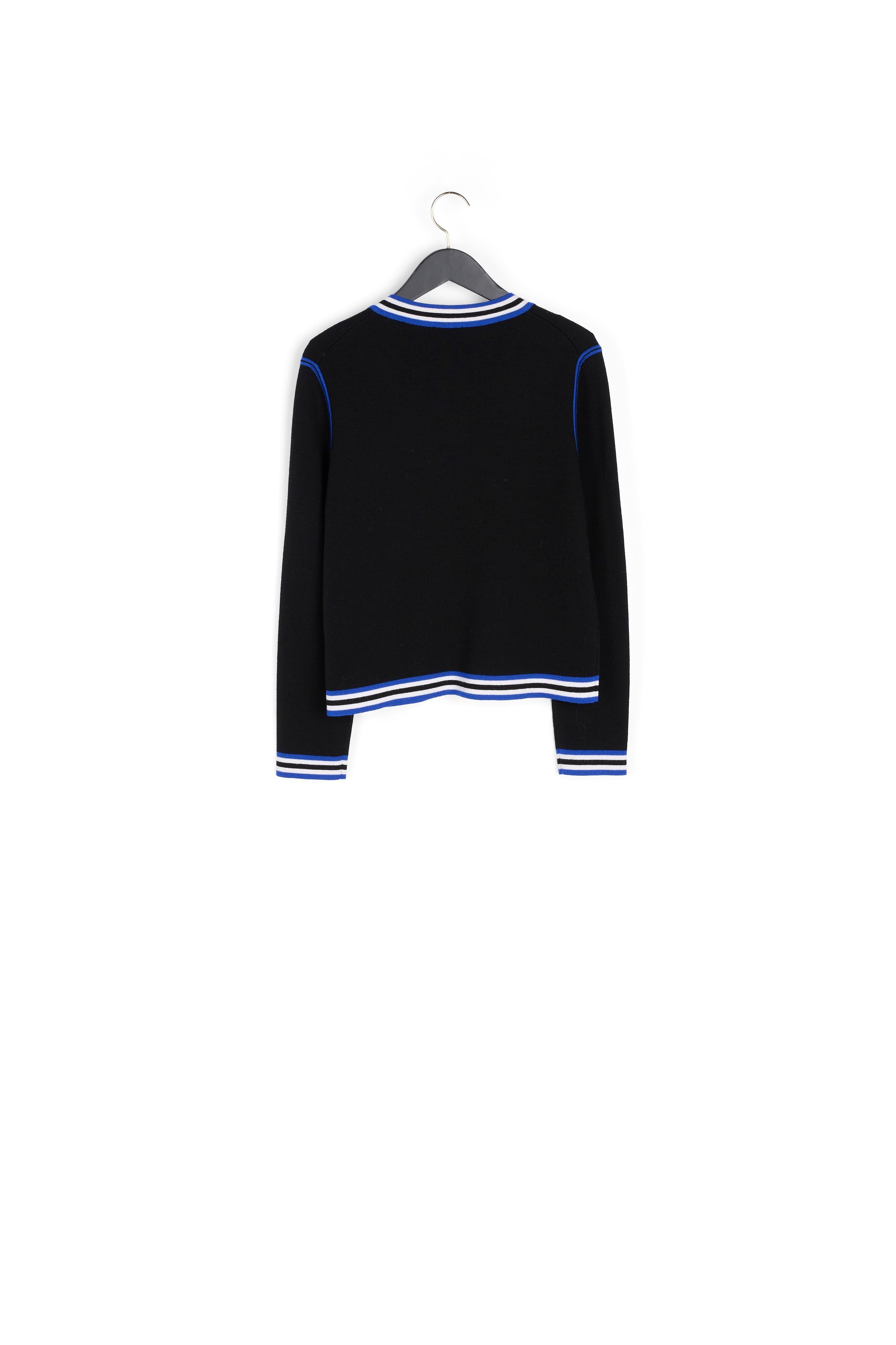 Cardigan bleu contrasté Faume - seconde main