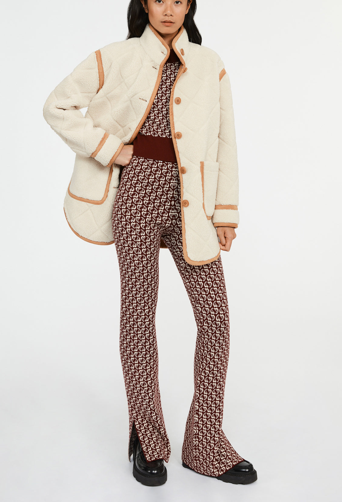 Manteau effet peau lainée Faume - seconde main