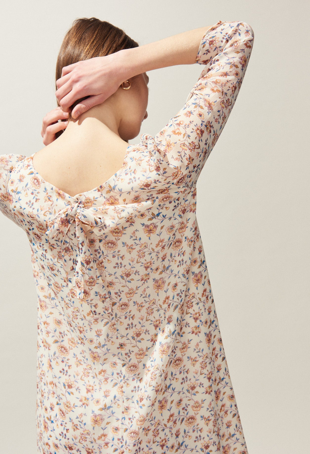 Robe RIFIFI imprimé fleuri ivoire Faume - seconde main