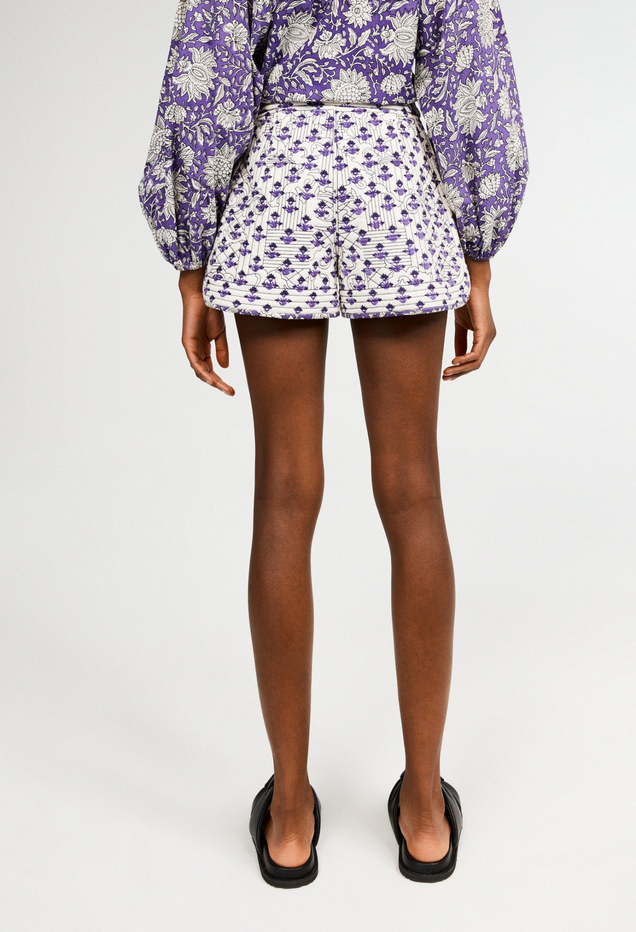 Short taille haute surpiqué Faume - seconde main