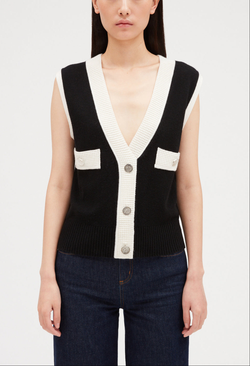 Pull sans manche maille Faume - seconde main