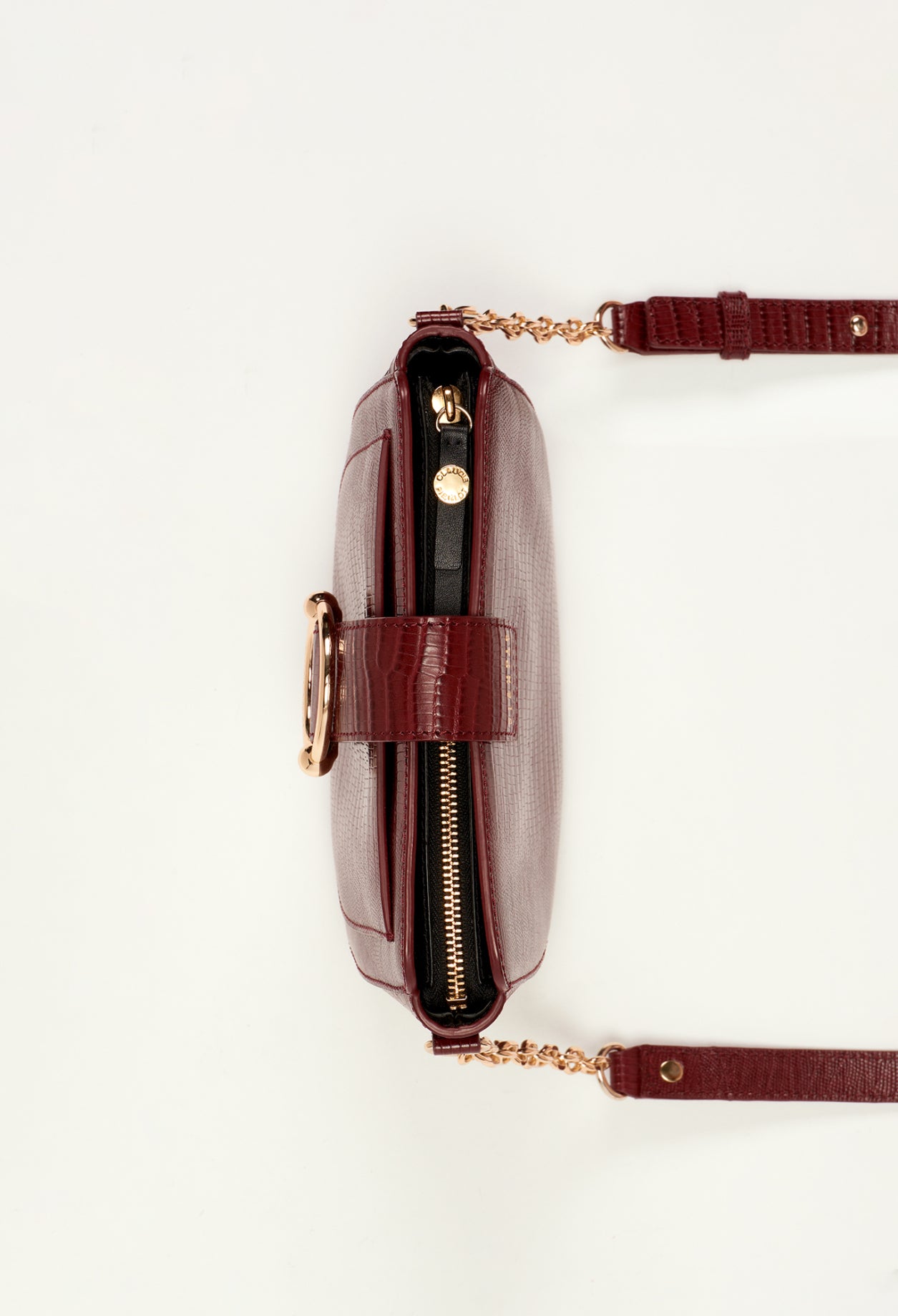 Sac besace Anouck en cuir façon lézard Faume - seconde main