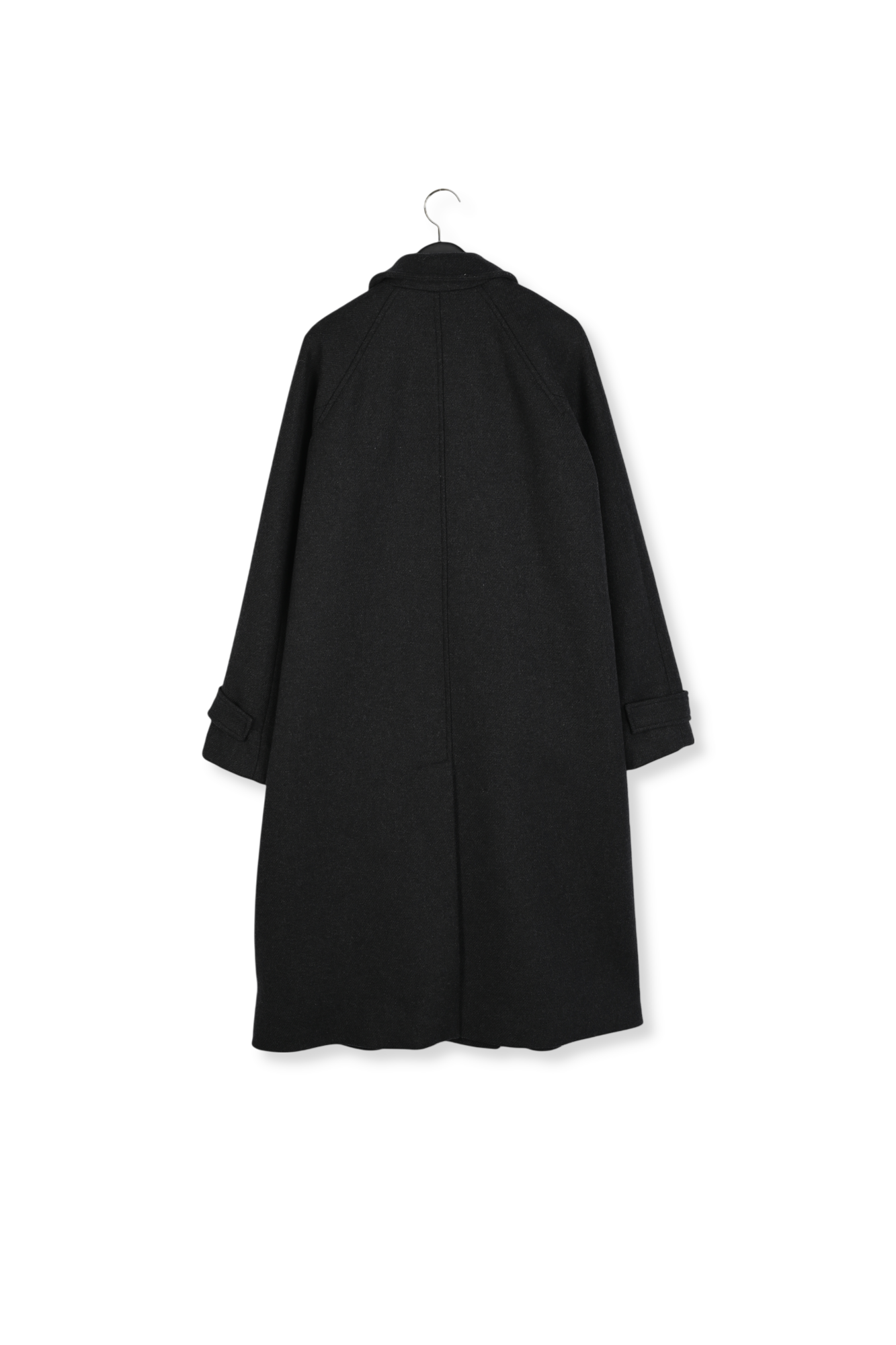 Manteau mi-long laine gris chiné Faume - seconde main