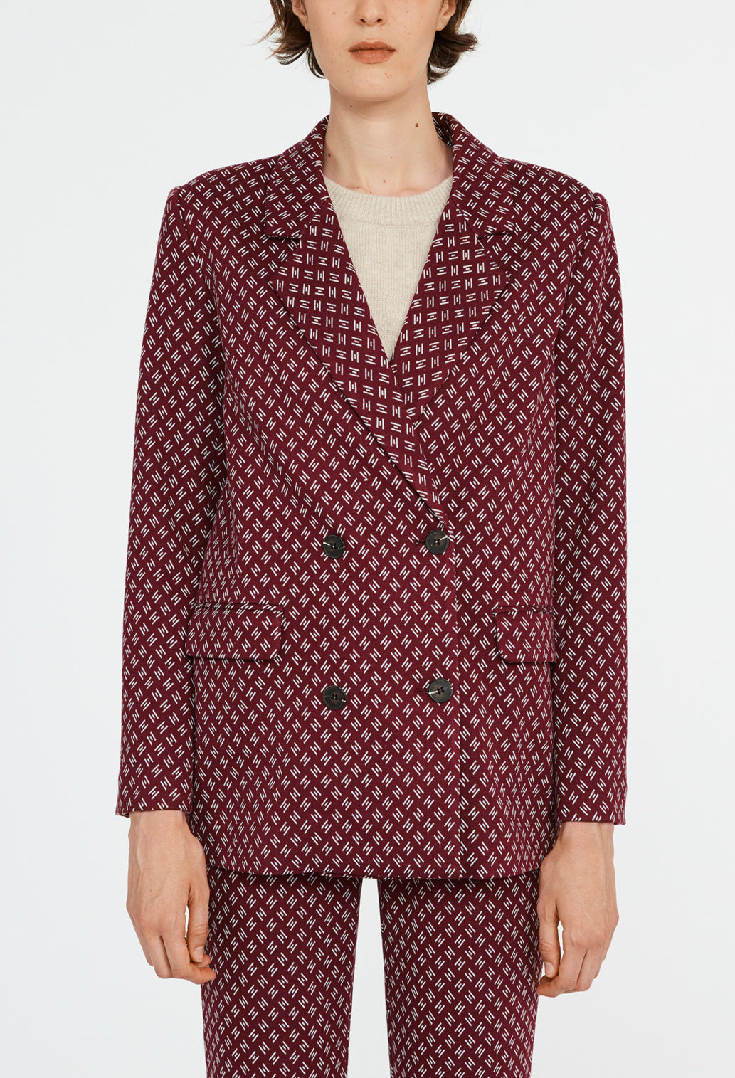 Veste bicolore de blazer imprimé Faume - seconde main