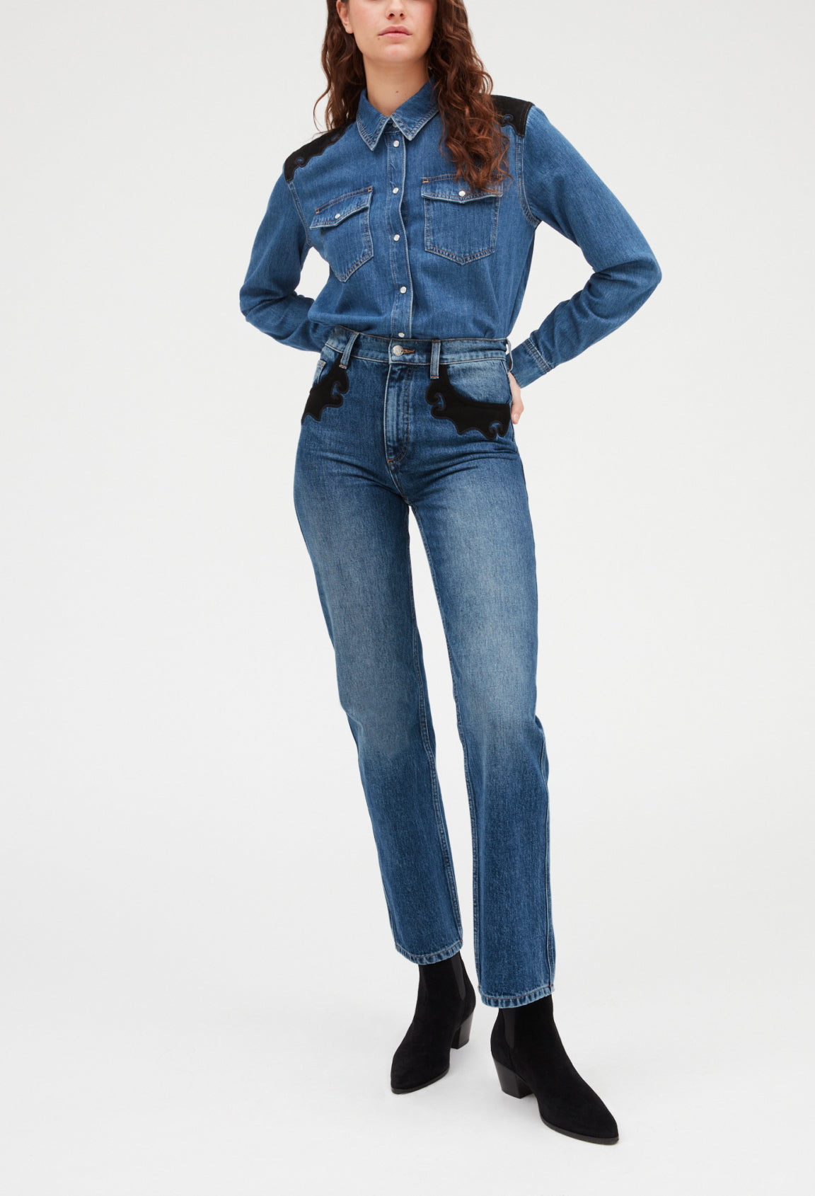 Chemise jean mid blue Faume - seconde main