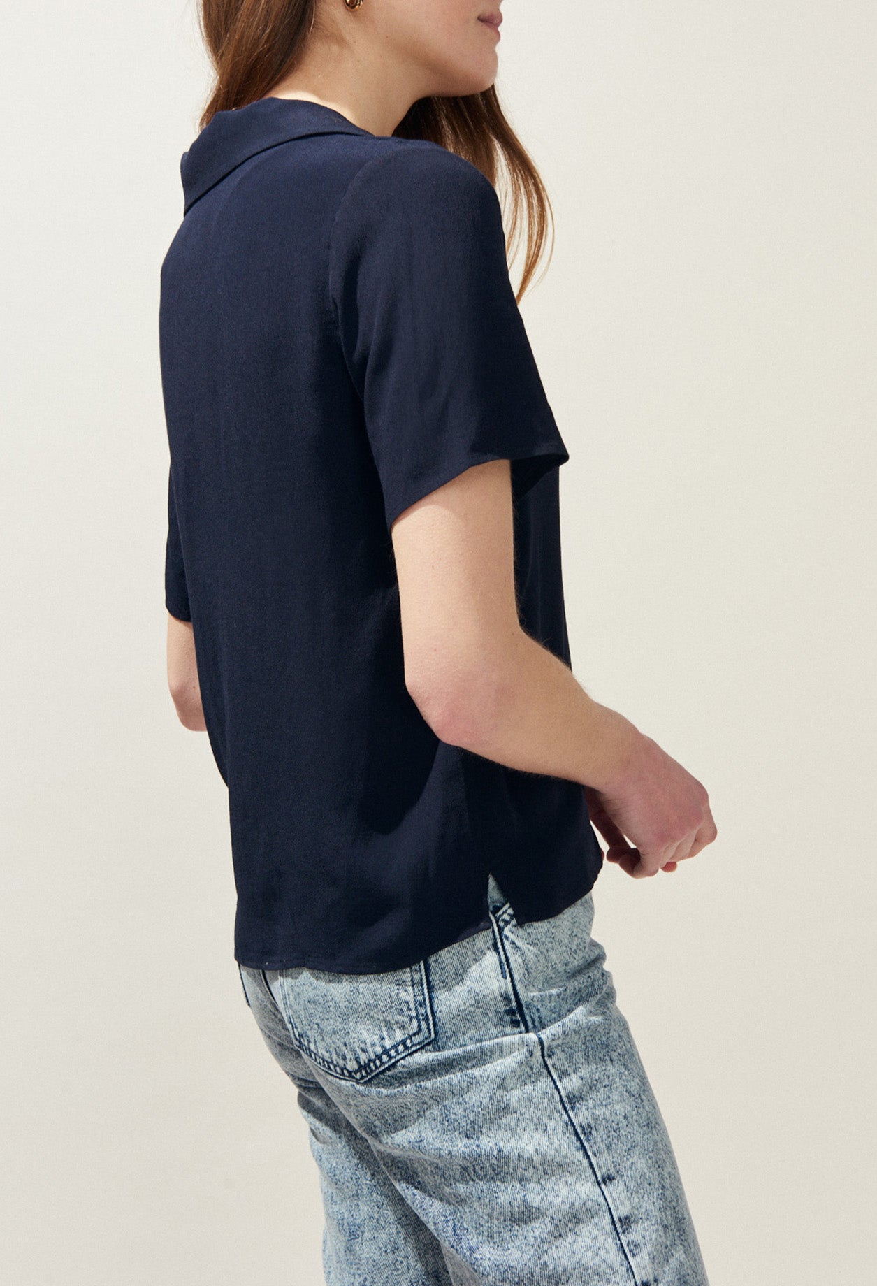 Chemisier manches courtes uni Faume - seconde main