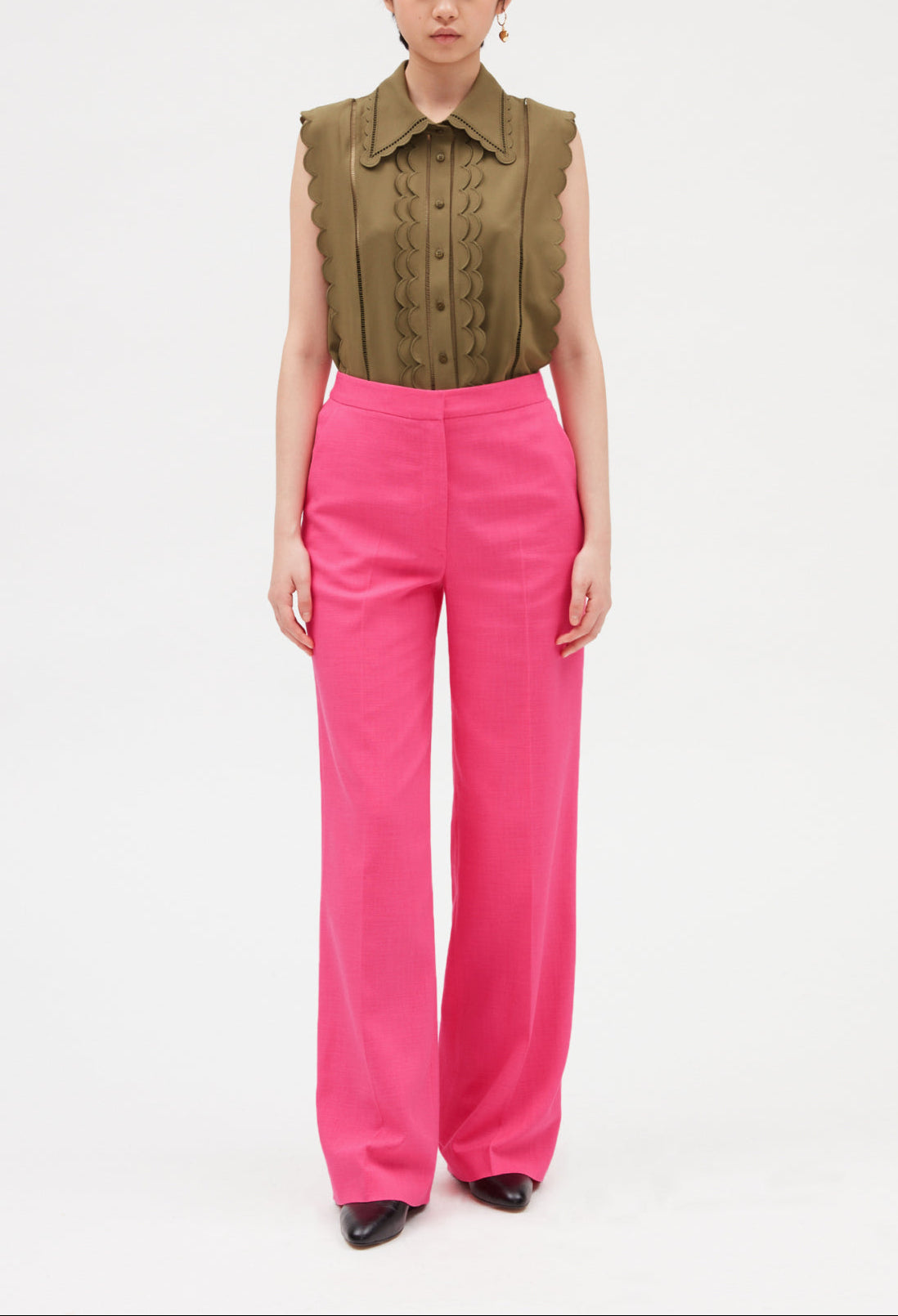 Chemise festonnée sans manches Faume - seconde main