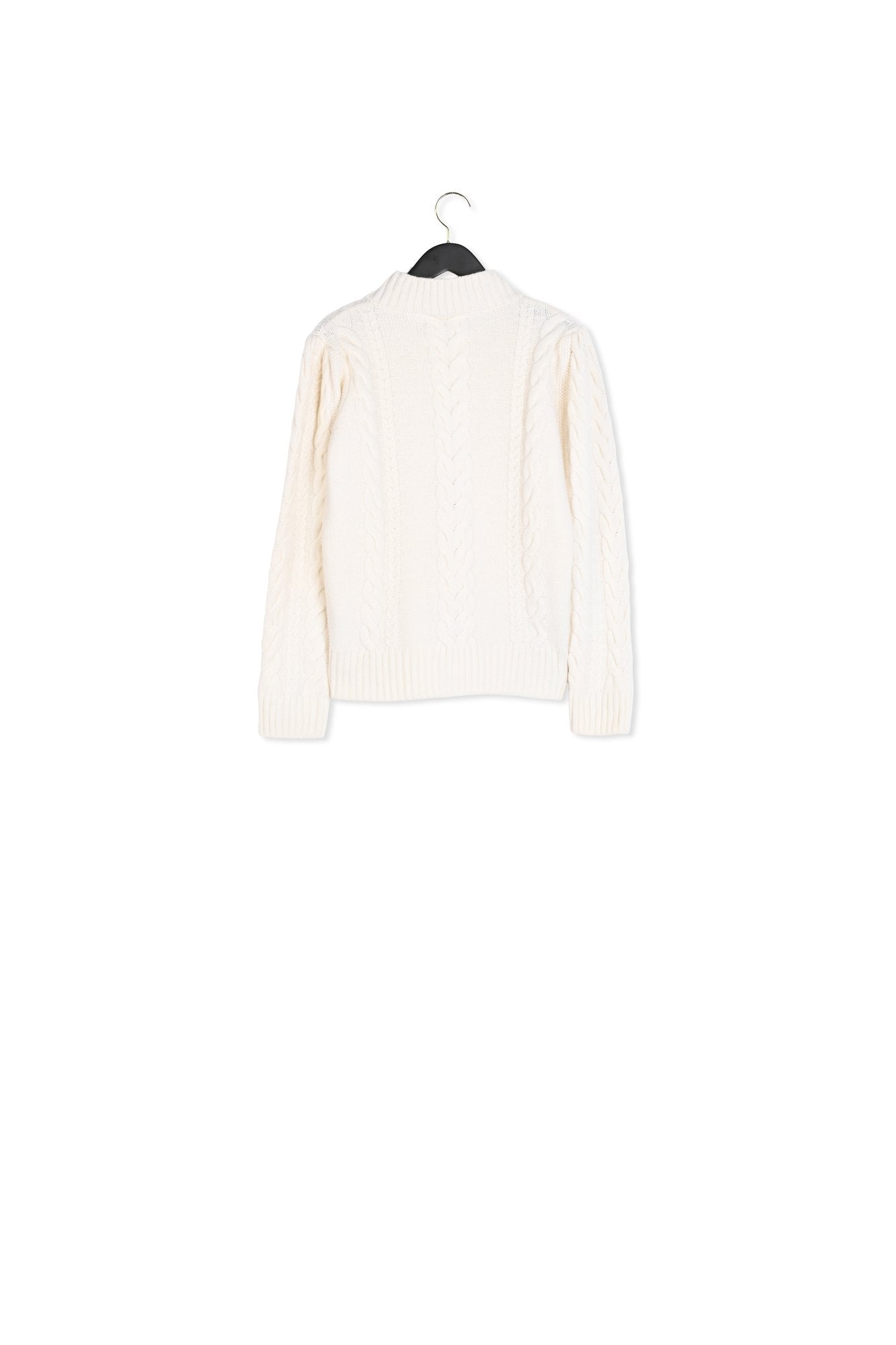 Pull maille torsadée écru Faume - seconde main