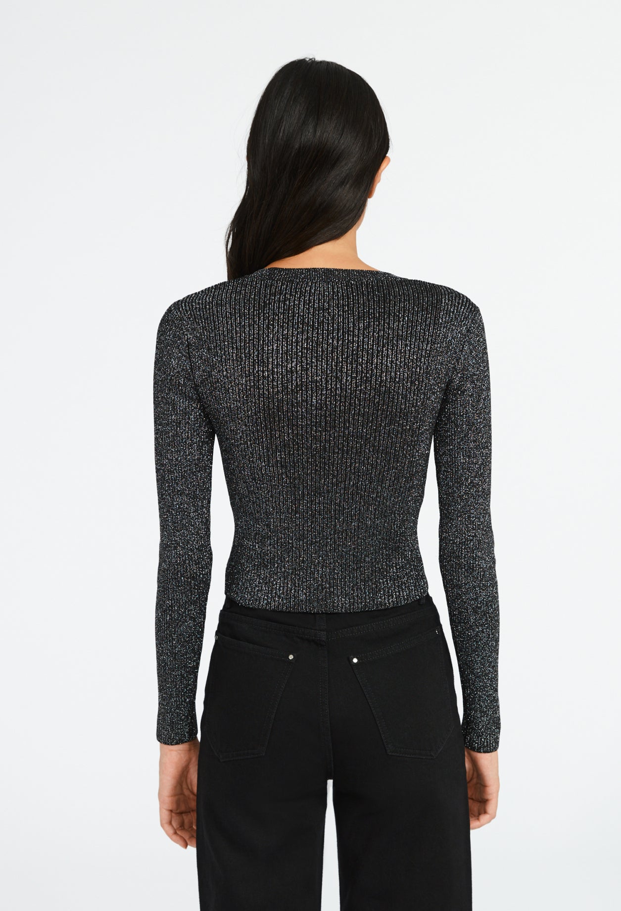 Pull argnt maill scintillant Faume - seconde main