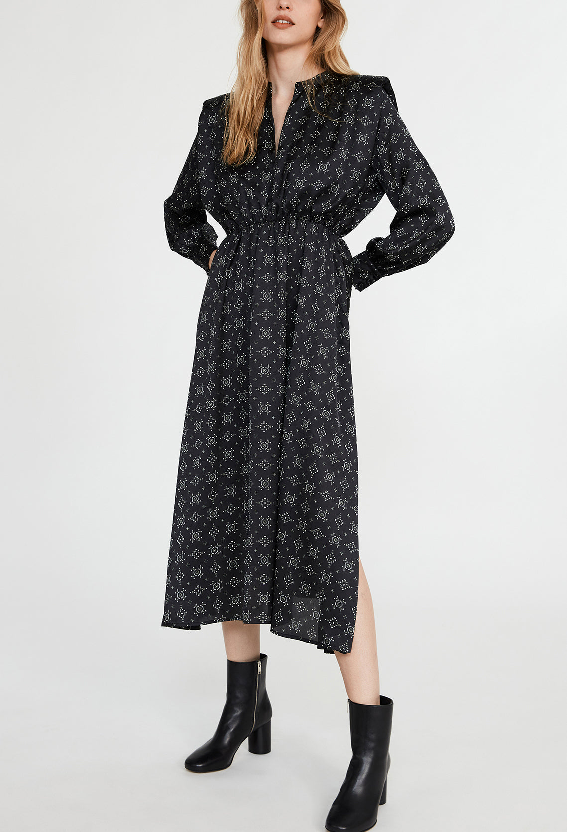 Robe longue à motifs géométrique Faume - seconde main