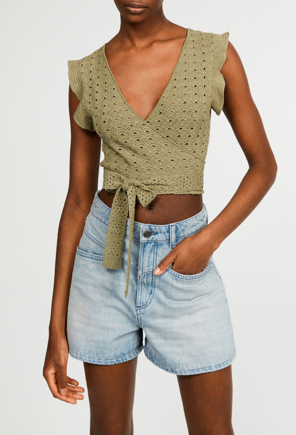 Top en maille sans manches Faume - seconde main