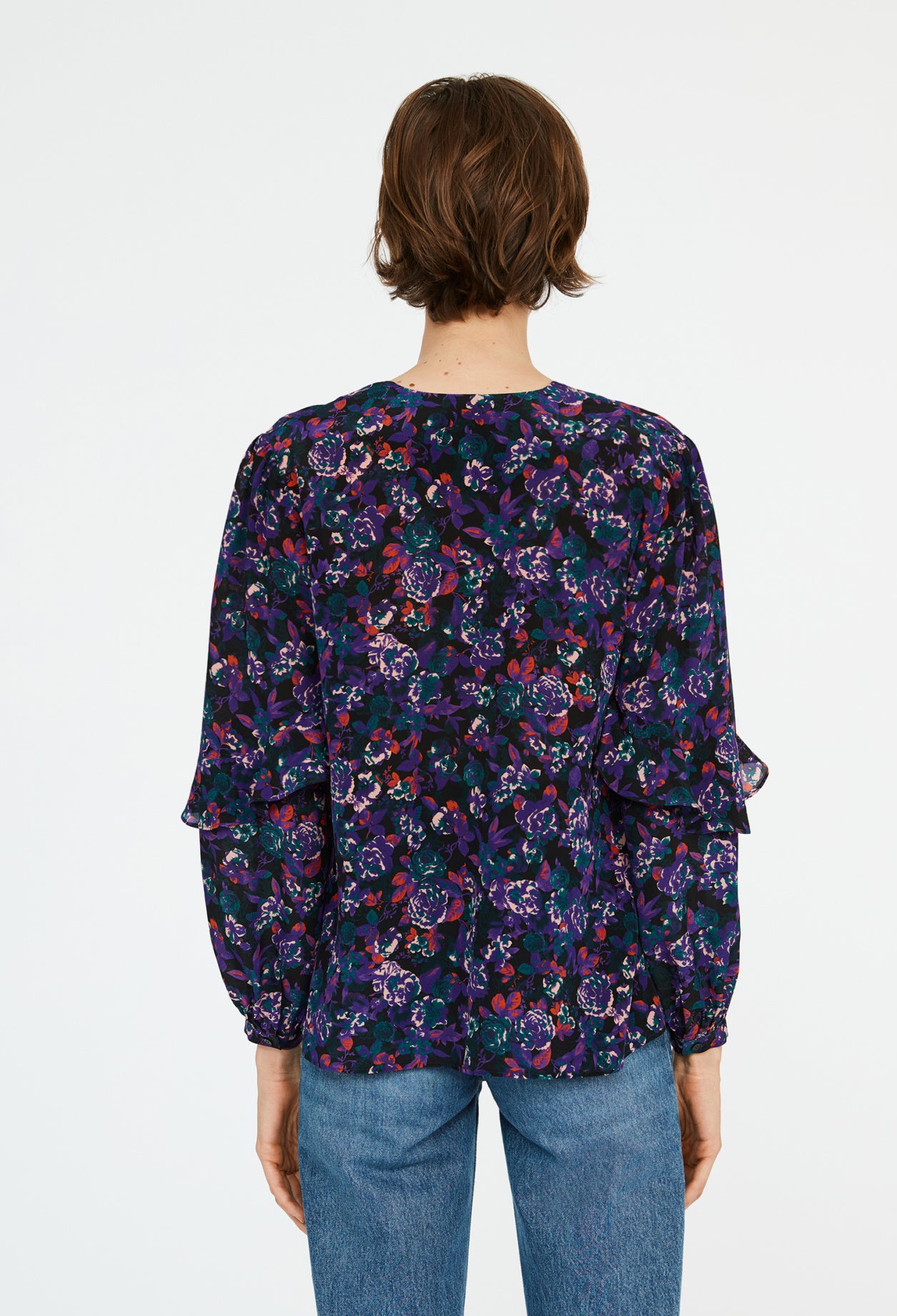Blouse imprimé soie Faume - seconde main