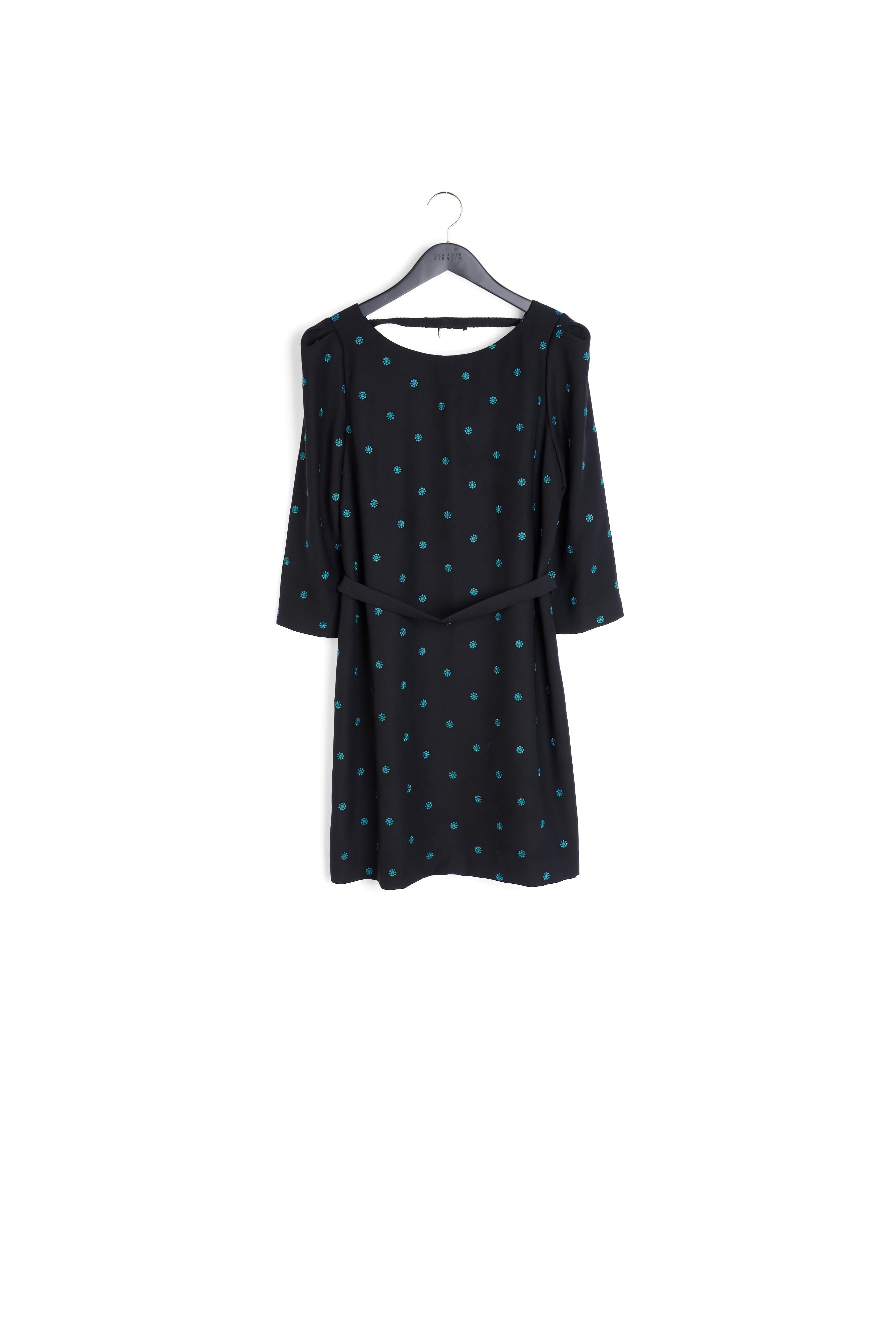 Robe droite dos nu motif jacquard Faume - seconde main
