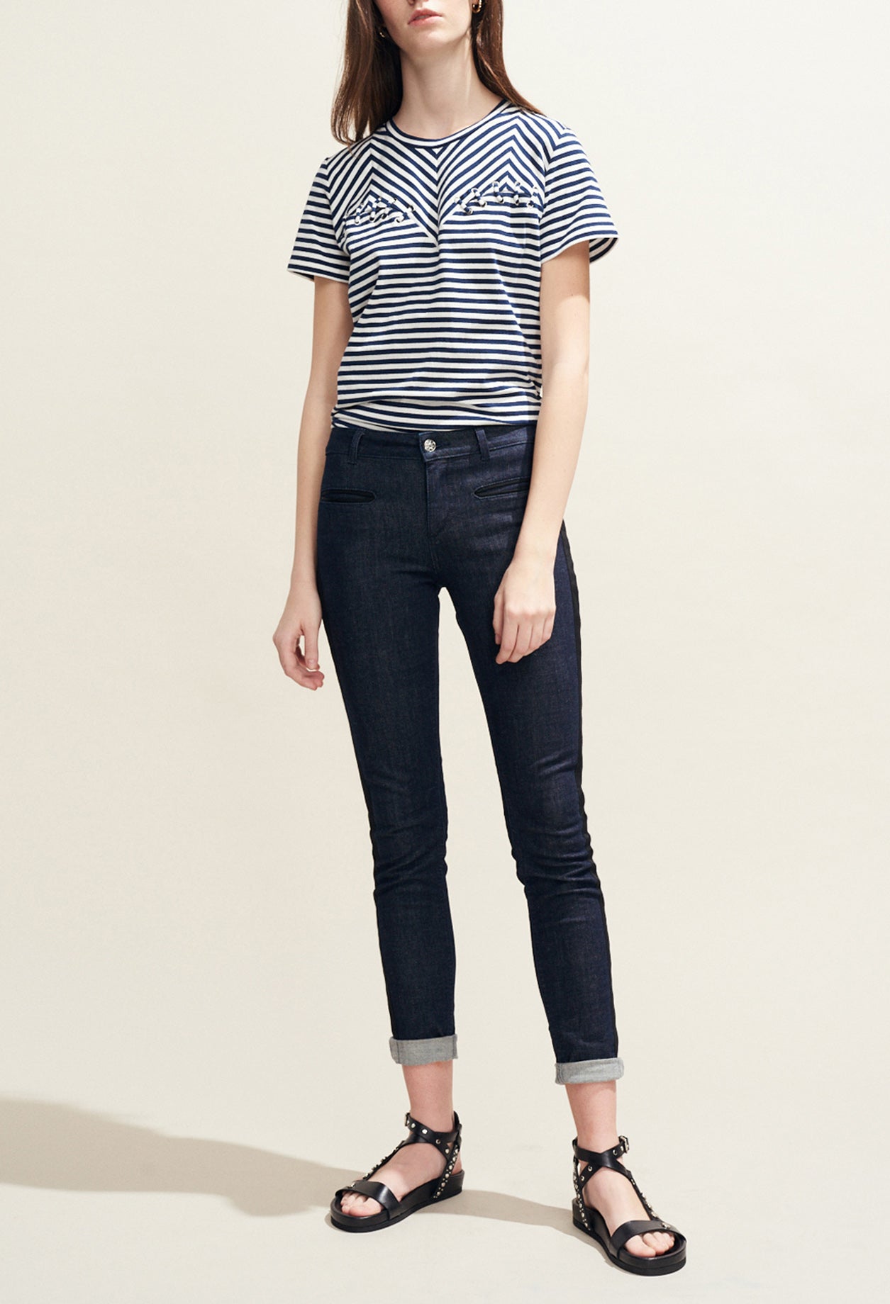 Jean brut détails sportswear Faume - seconde main