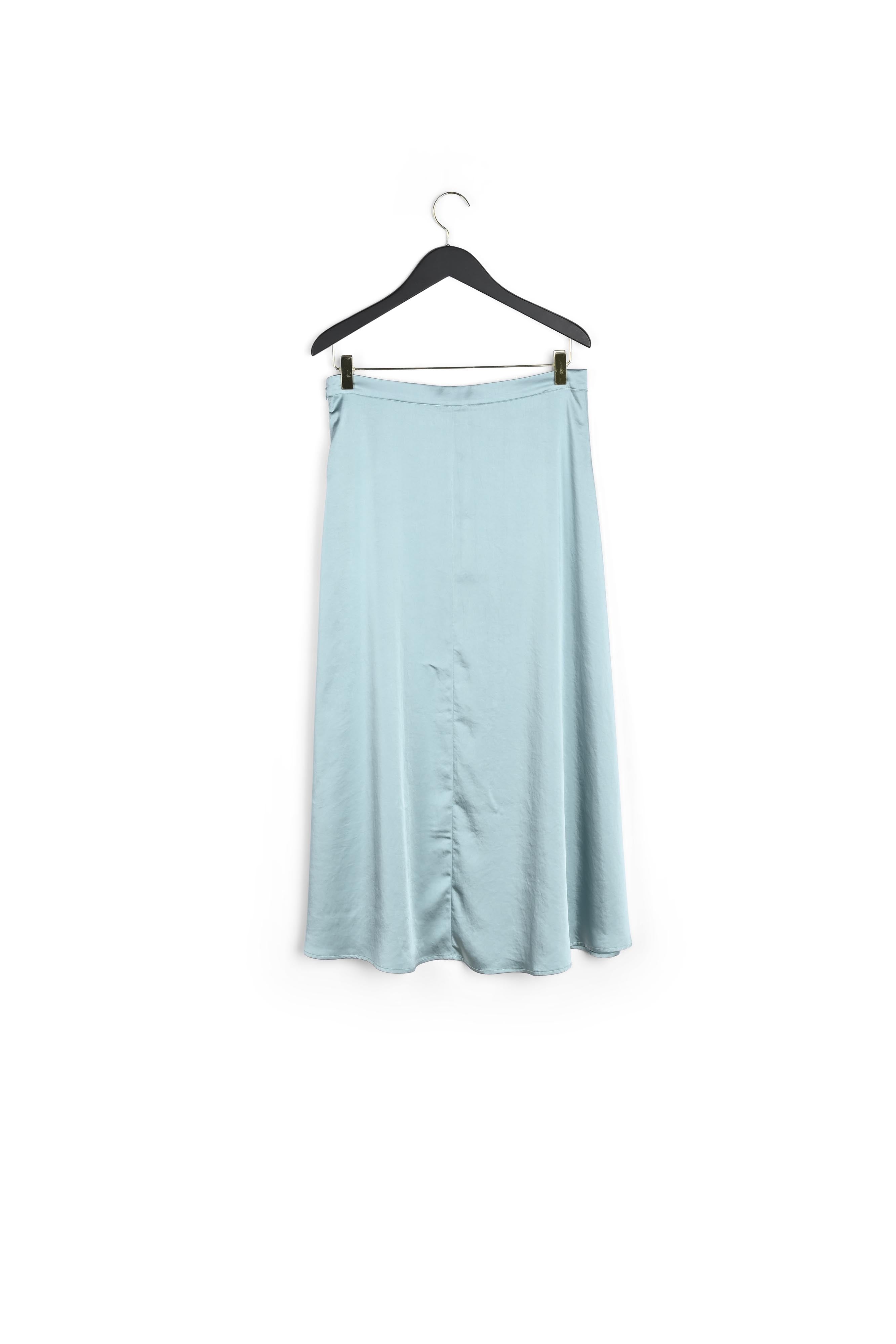 Jupe midi fluide satinée vert d'eau Faume - seconde main