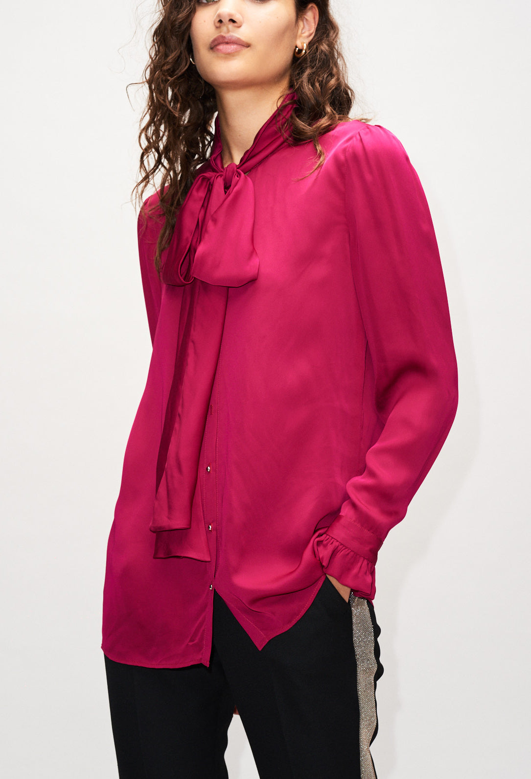 Chemise col lavallière Faume - seconde main