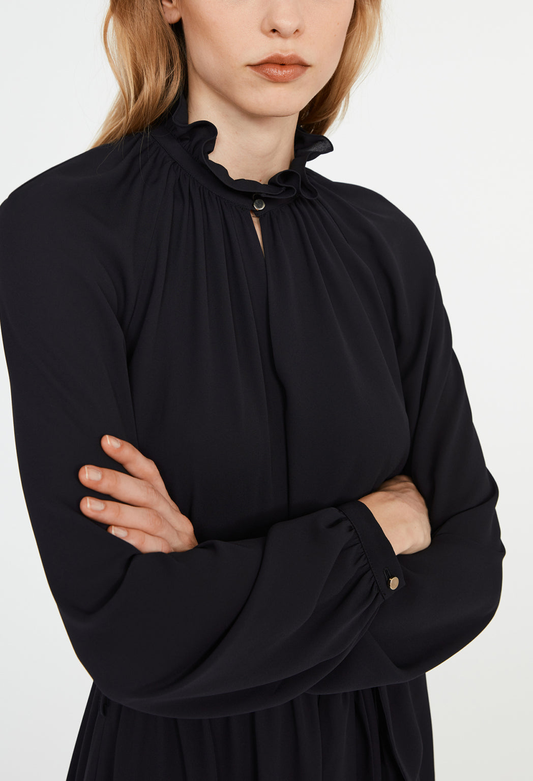 Robe longue col victorien Faume - seconde main