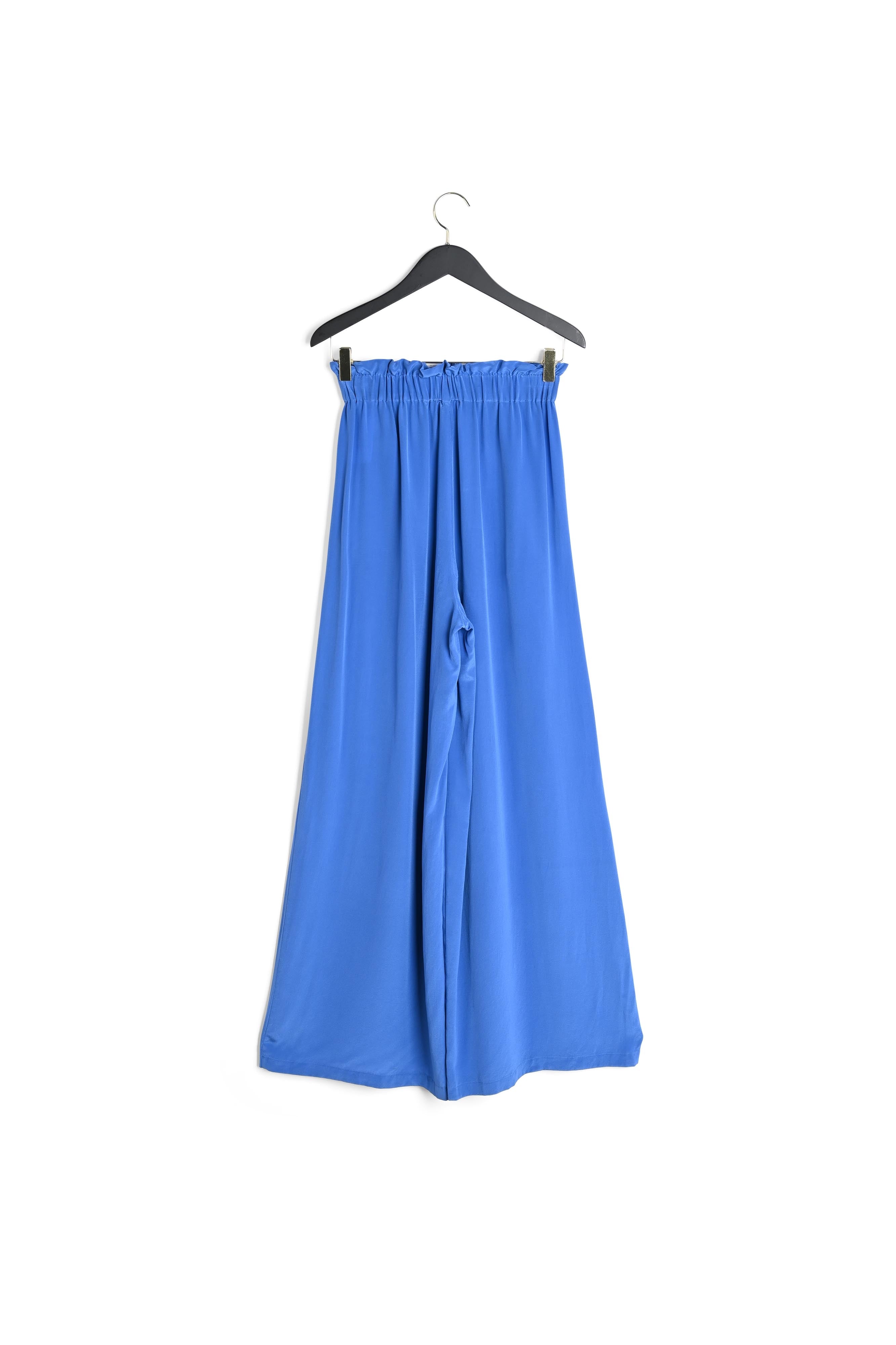 Pantalon soie bleu Faume - seconde main