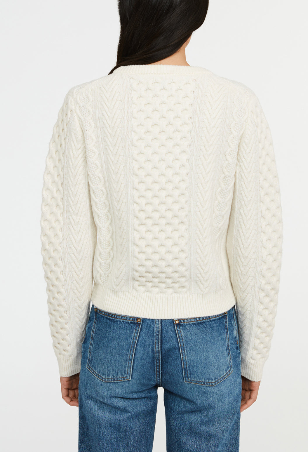 Pull torsadé écru Faume - seconde main