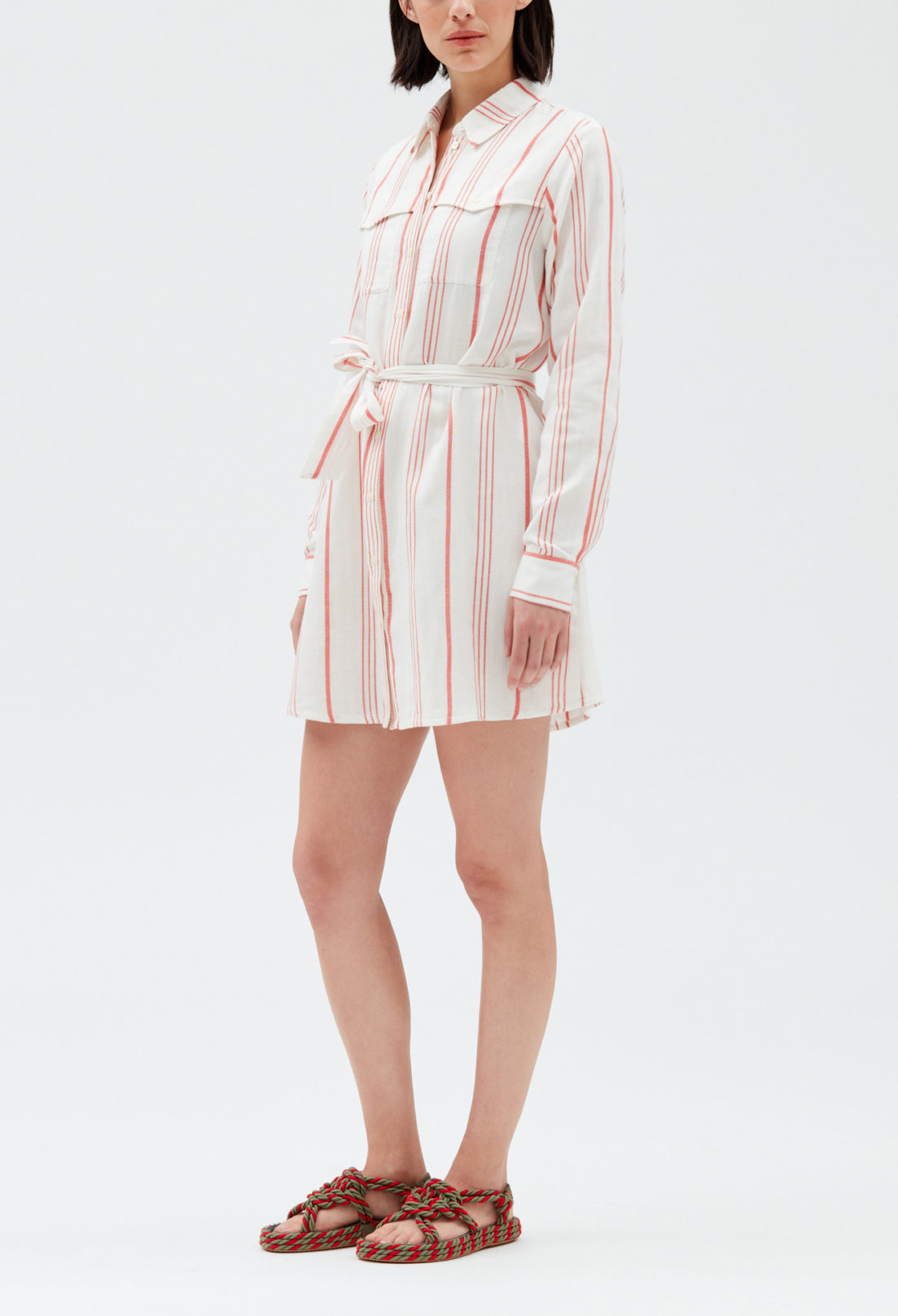 Robe chemise courte rayée Faume - seconde main