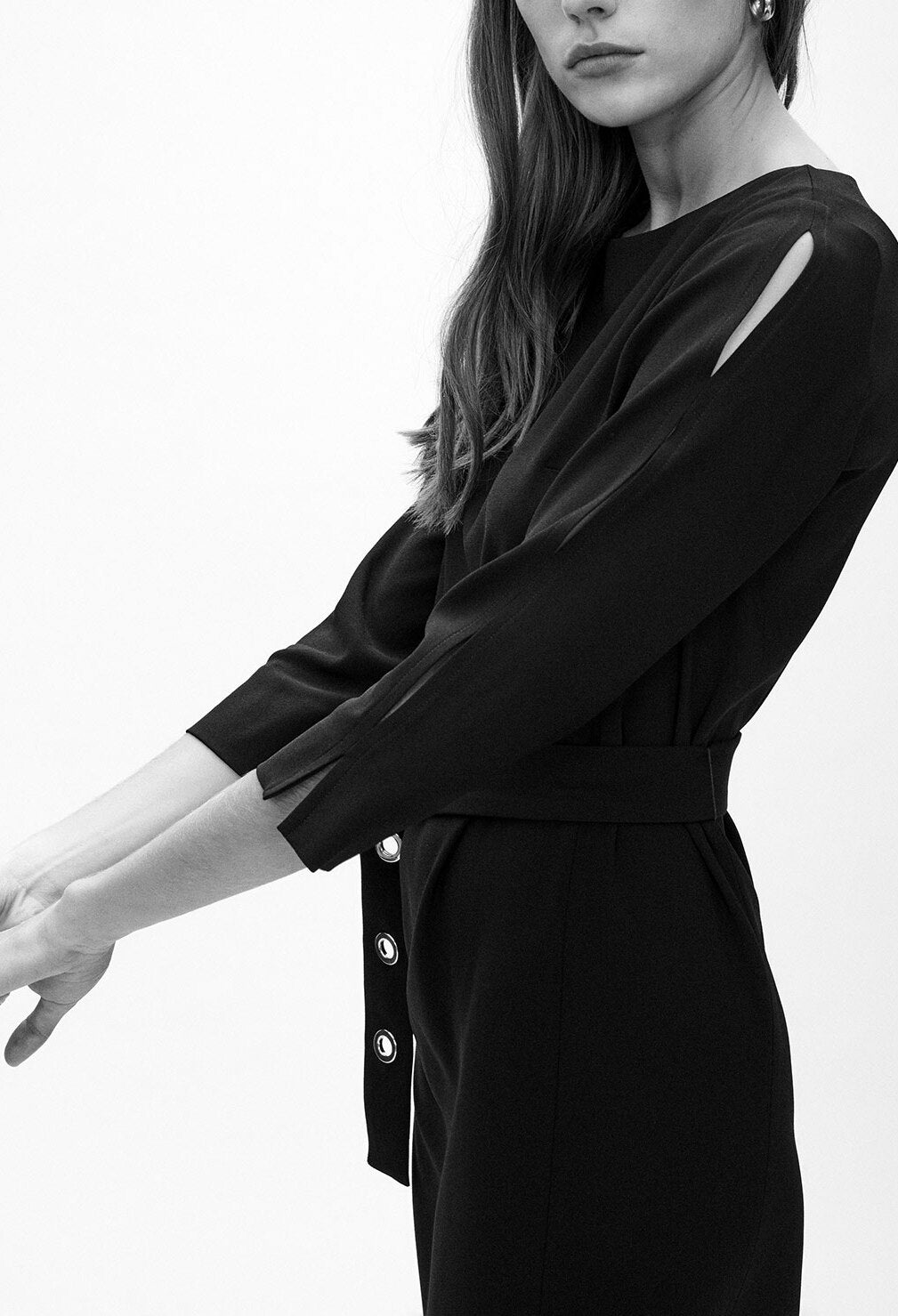 Robe ceinturée à oeuillets Faume - seconde main