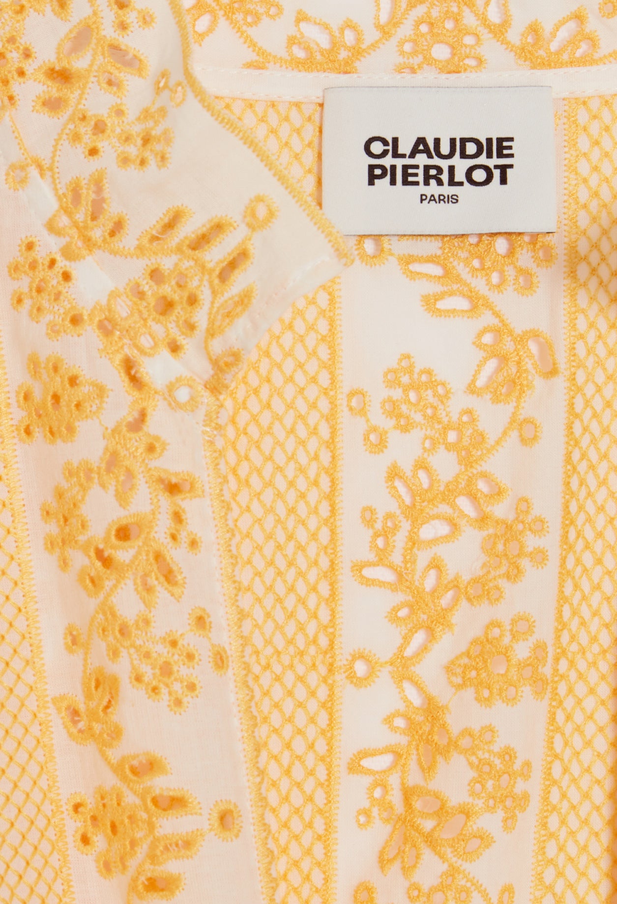 Top cache-cœur broderies mimosa Faume - seconde main