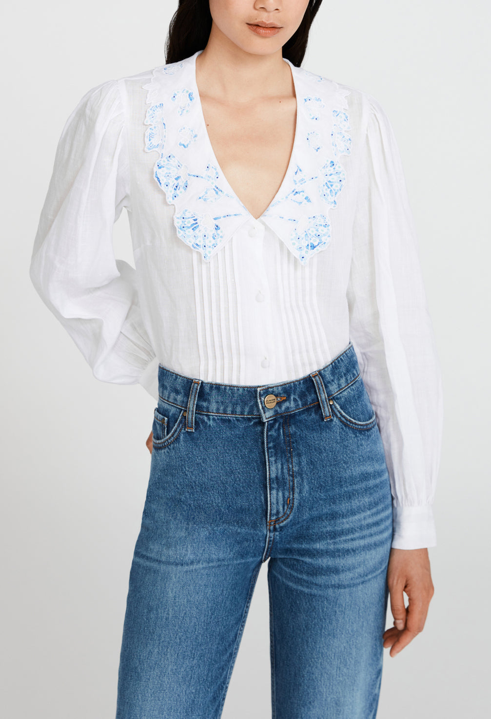 Chemise à col brodé Faume - seconde main