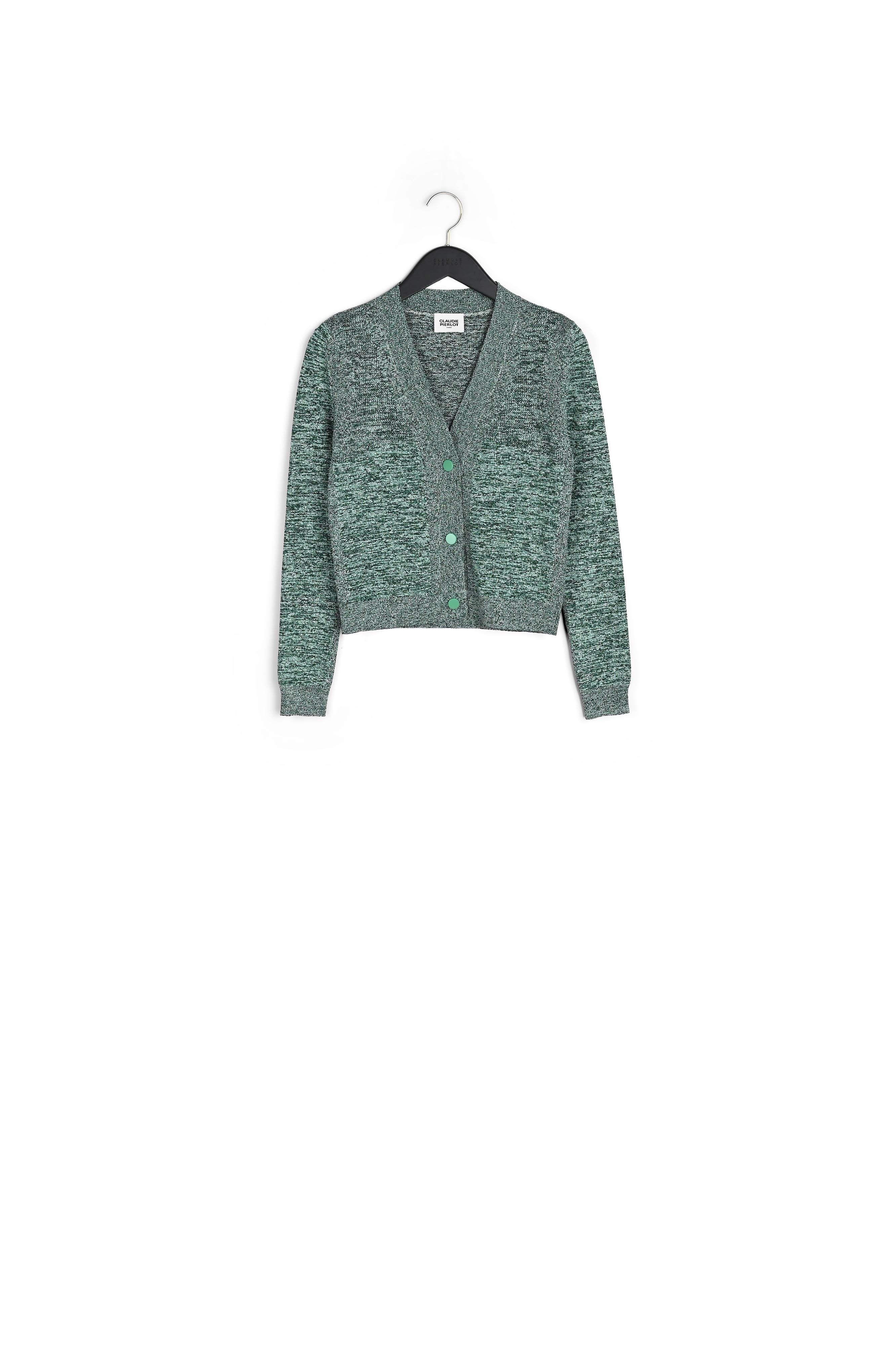 Cardigan maille effet chinée Faume - seconde main