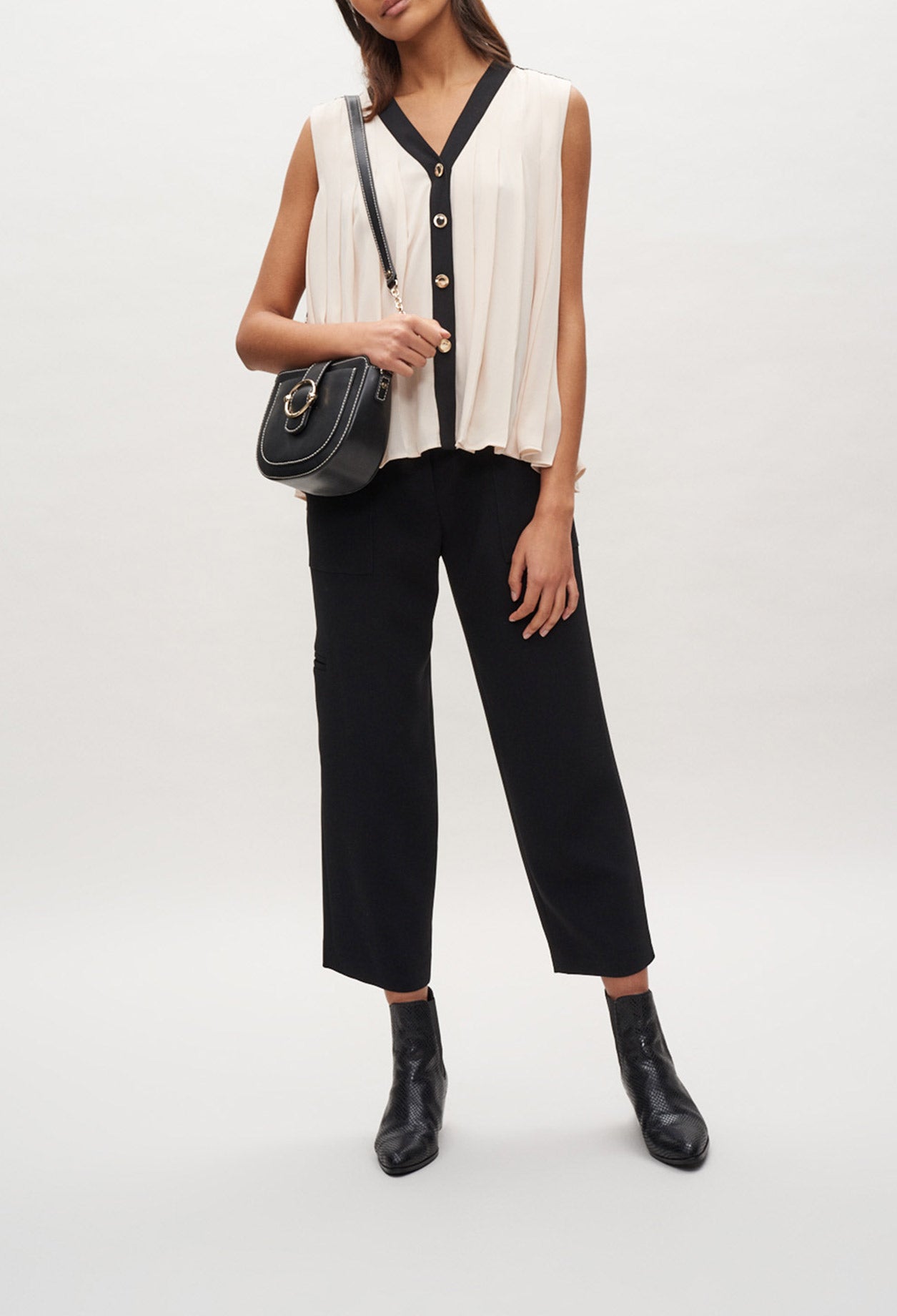 Top sans manches plissé Faume - seconde main