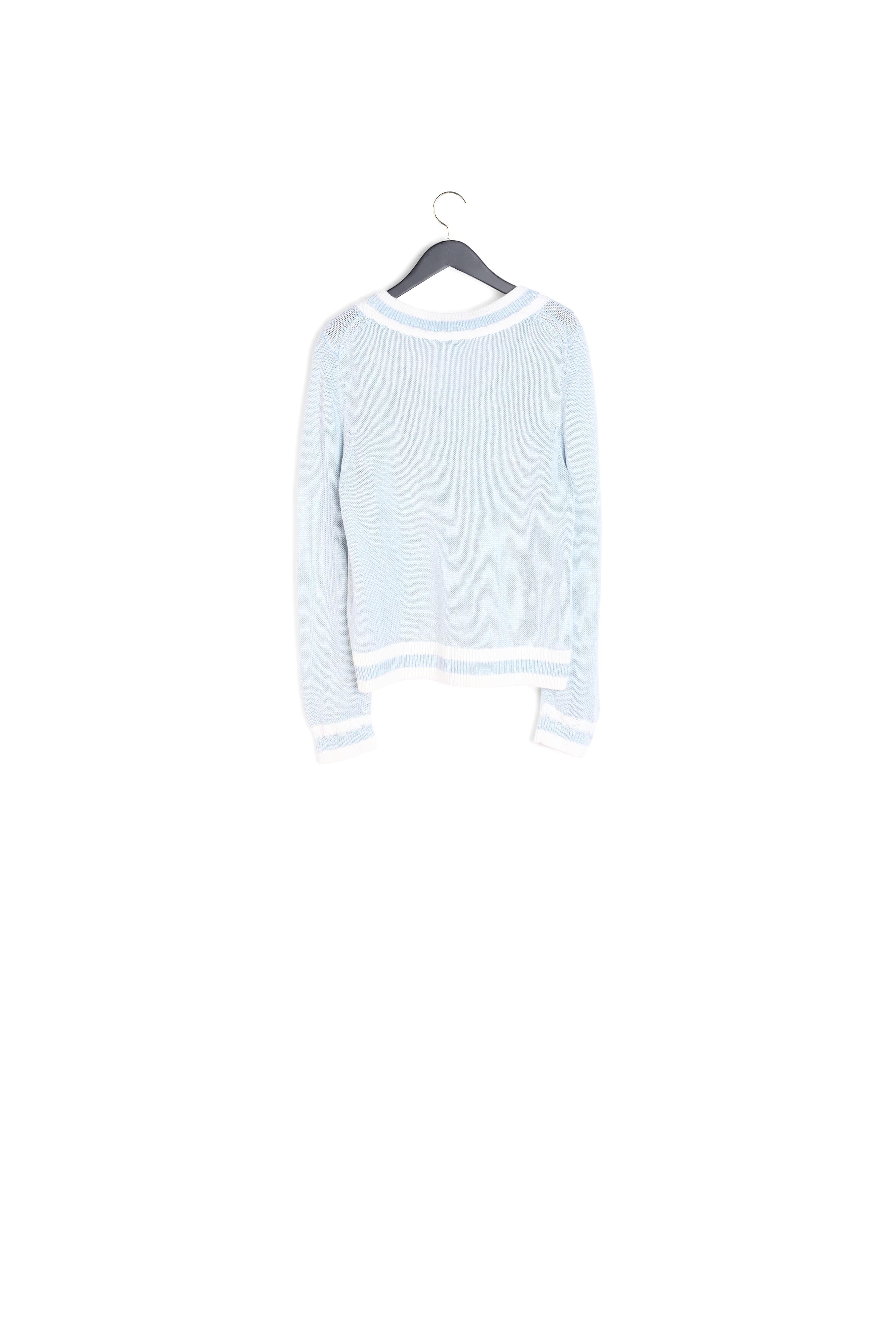Pull en lin bleu ciel Faume - seconde main