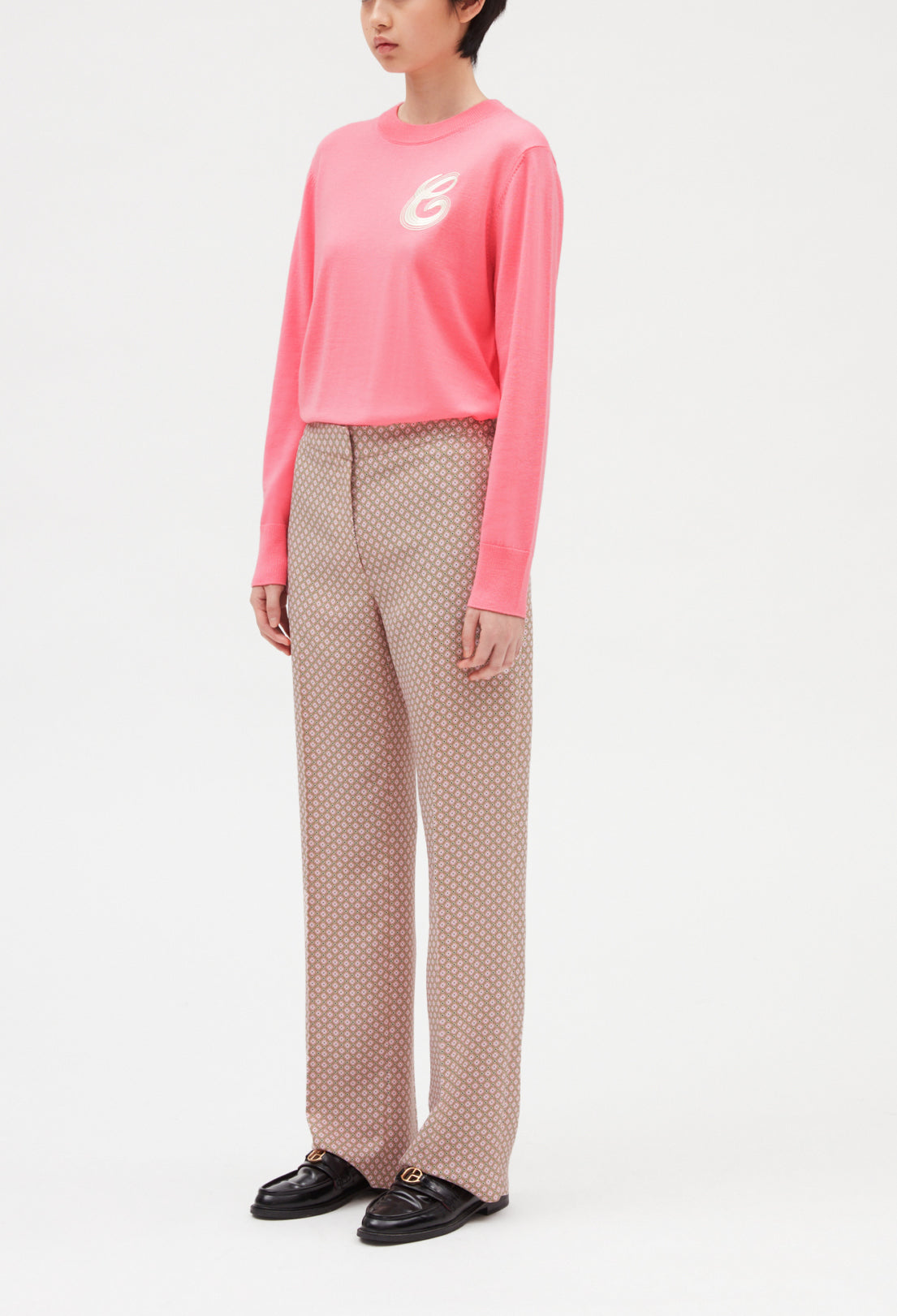 Pantalon imprimé rose Faume - seconde main