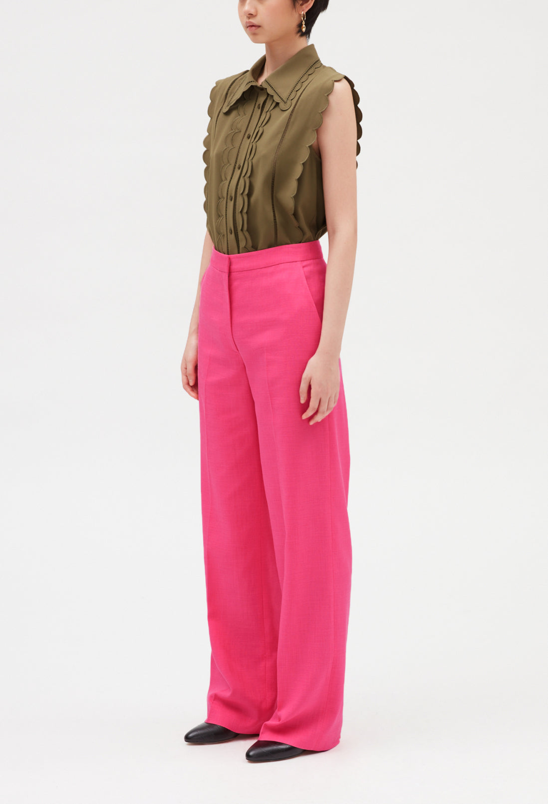 Chemise festonnée sans manches Faume - seconde main