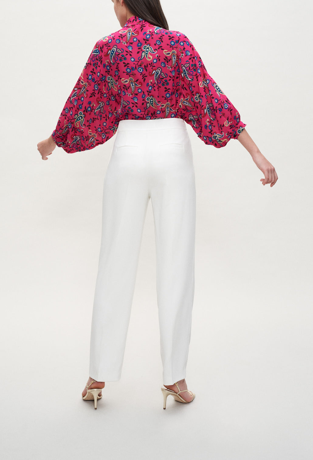 Chemise imprimée rose fuchsia Faume - seconde main