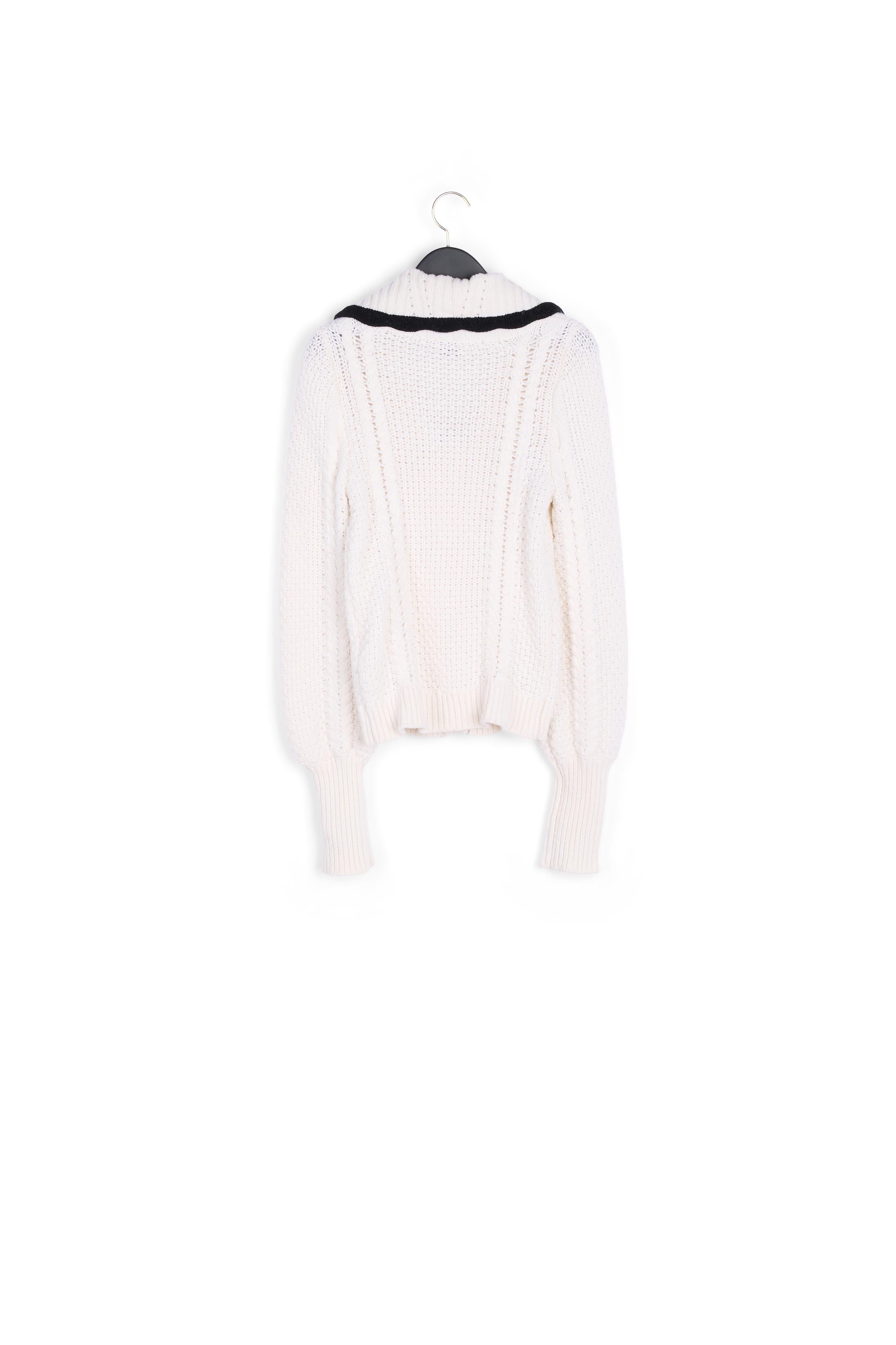 Cardigan bicolore col contrasté Faume - seconde main