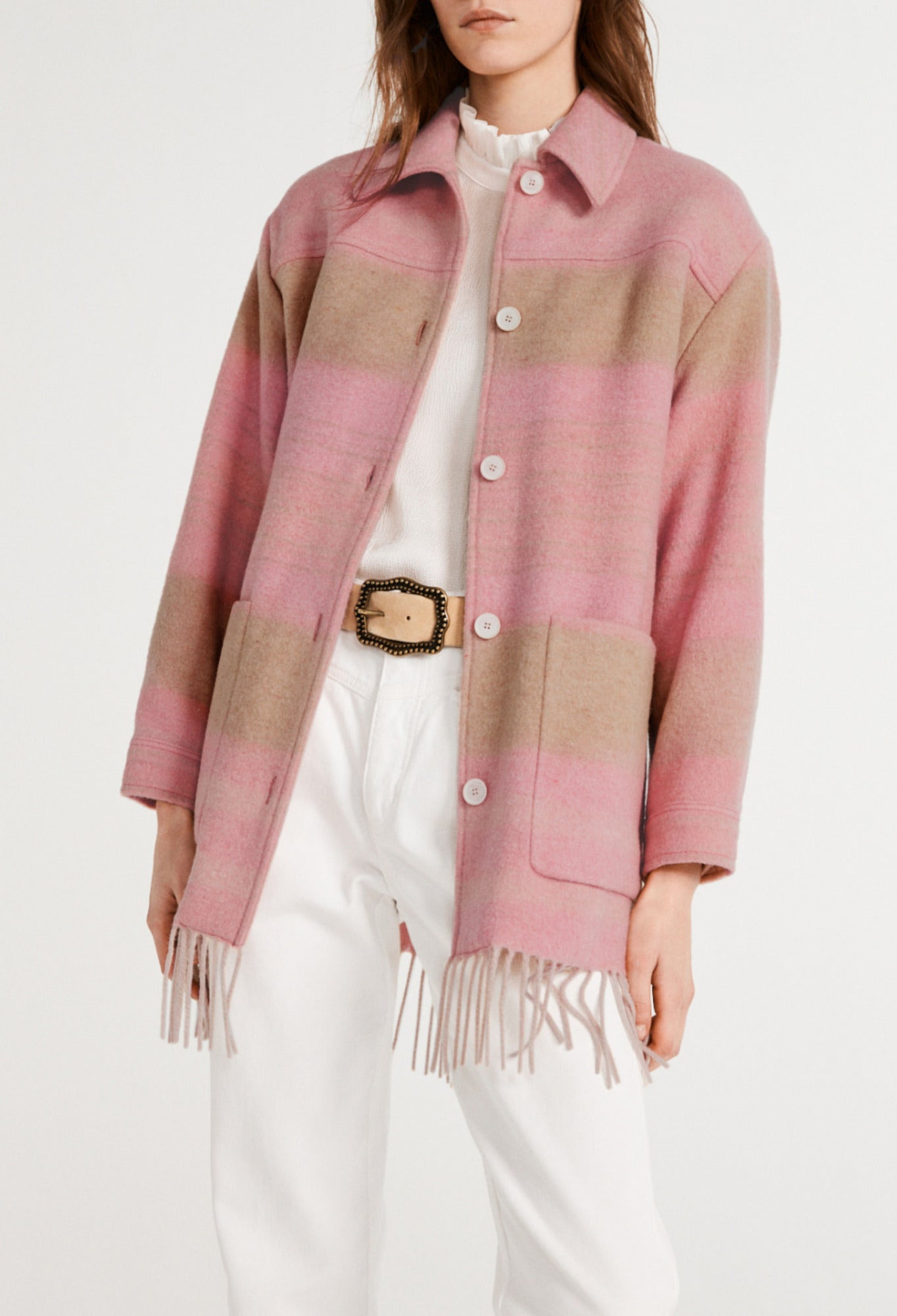 Manteau court en laine Faume - seconde main