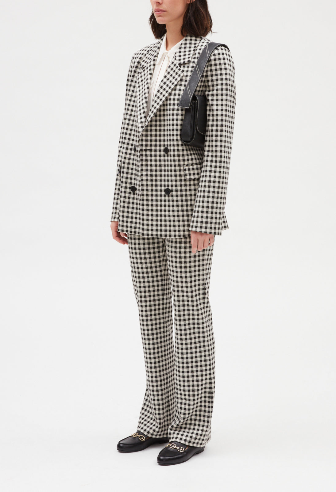 Veste tailleur vichy bicolore Faume - seconde main