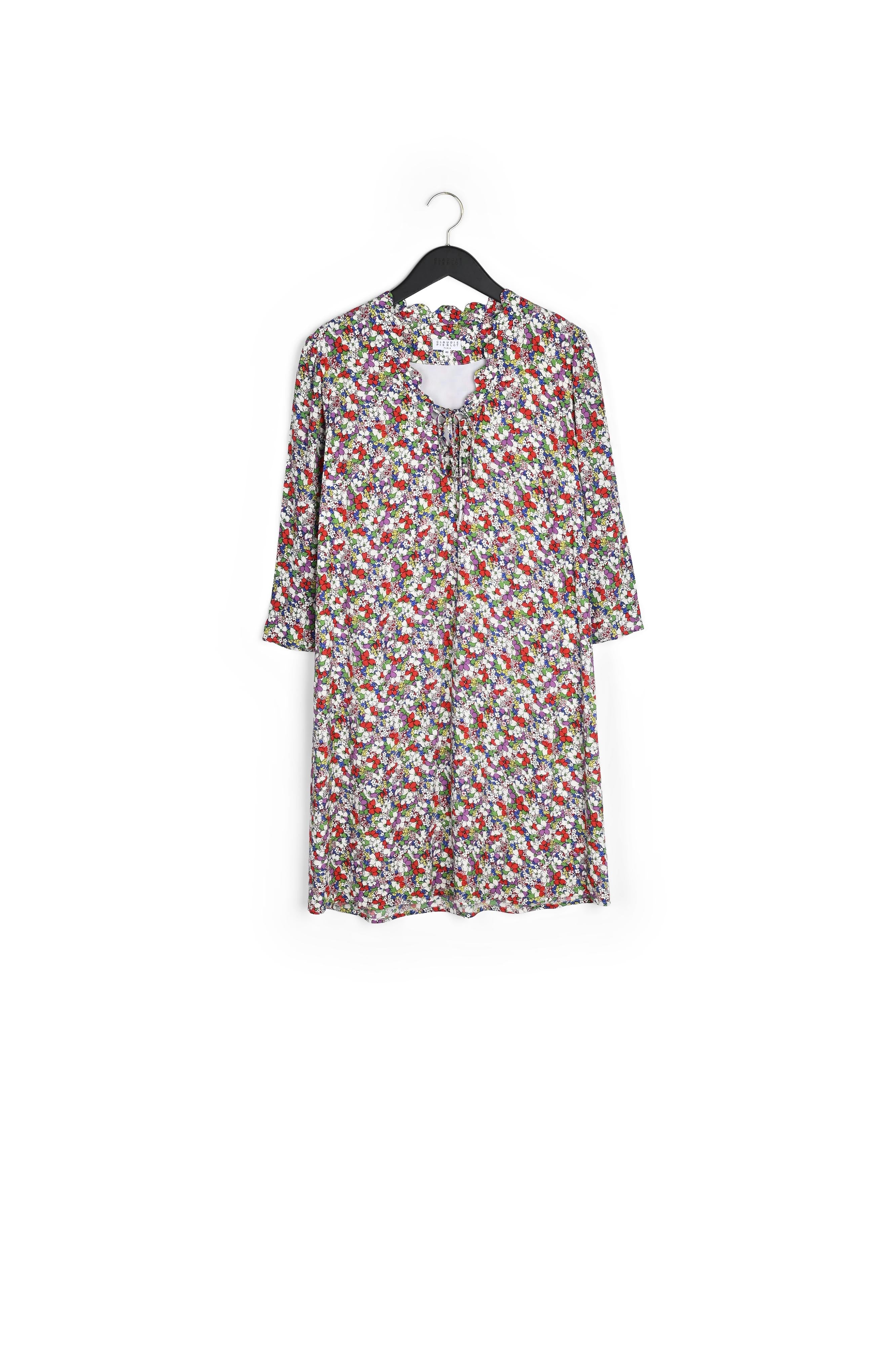 Robe fluide col V imprimé fleuri Faume - seconde main