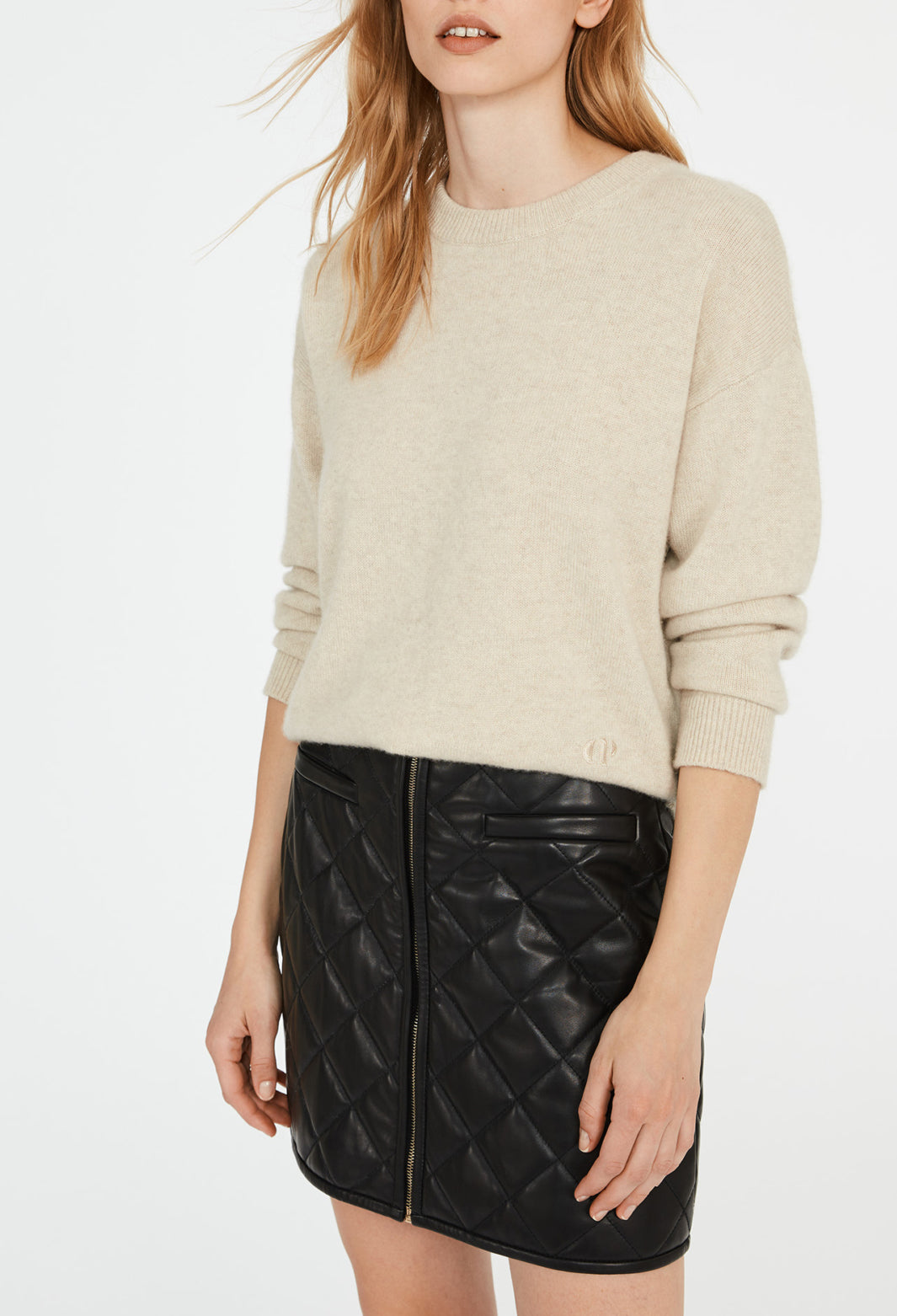 Jupe matelassée cuir Faume - seconde main