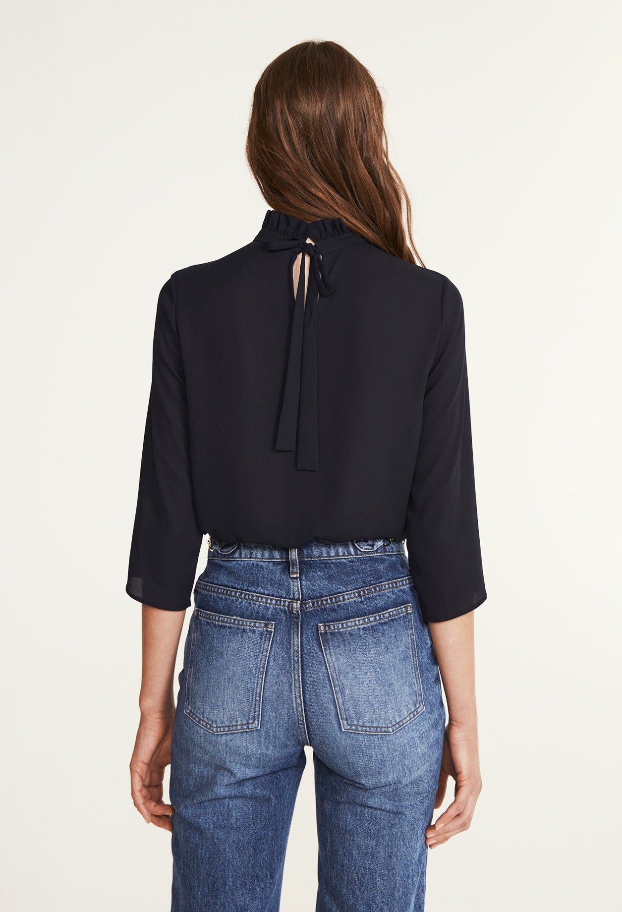 Blouse à col victorien Faume - seconde main