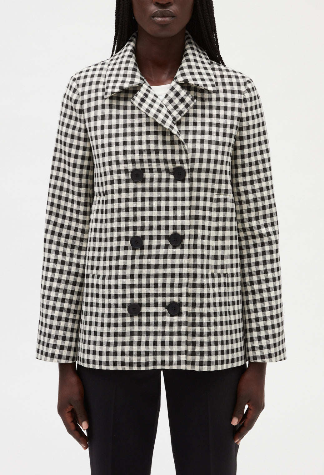 Manteau carreaux bicolore Faume - seconde main